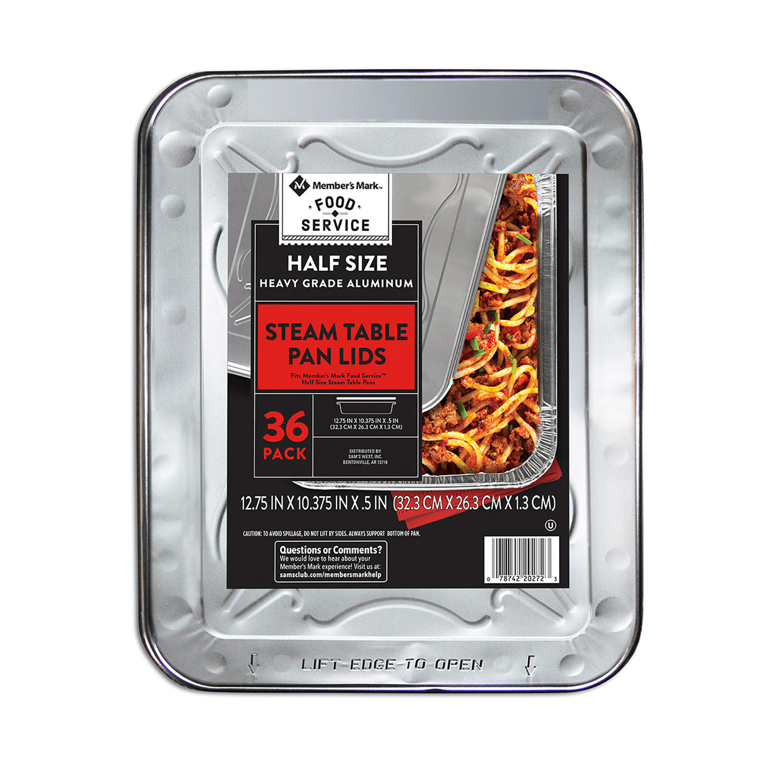Member's Mark Aluminum Steam Table Lids, Half Size (36 ct.)