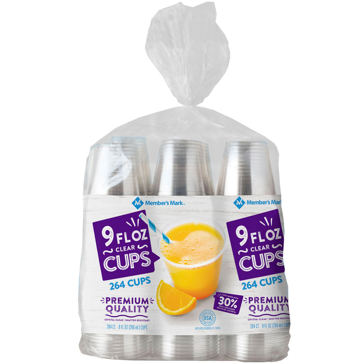 Member's Mark Clear Plastic Cups (9 oz., 264 ct.)
