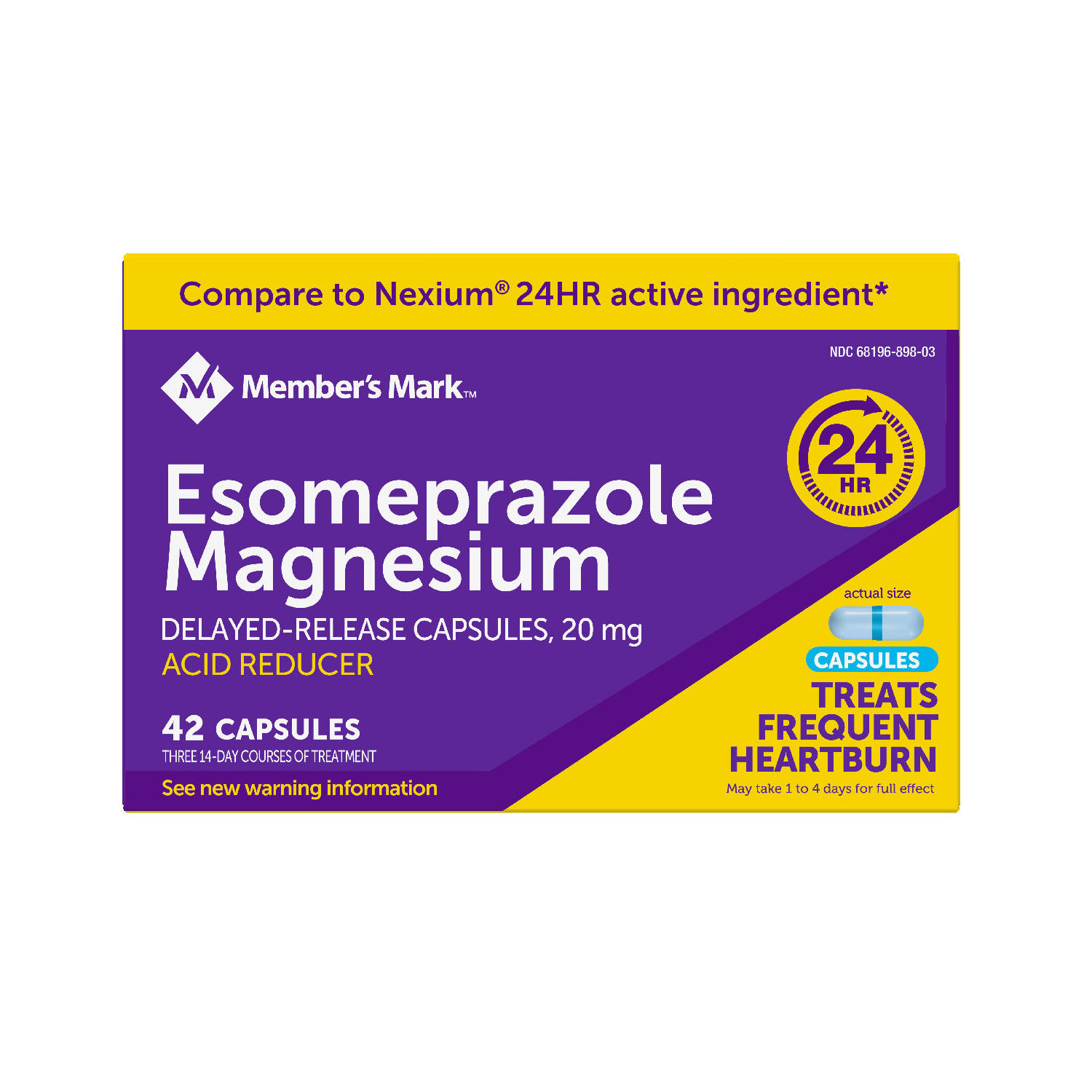 Member's Mark Esomeprazole Magnesium Capsules, 20 mg. (42 ct.)