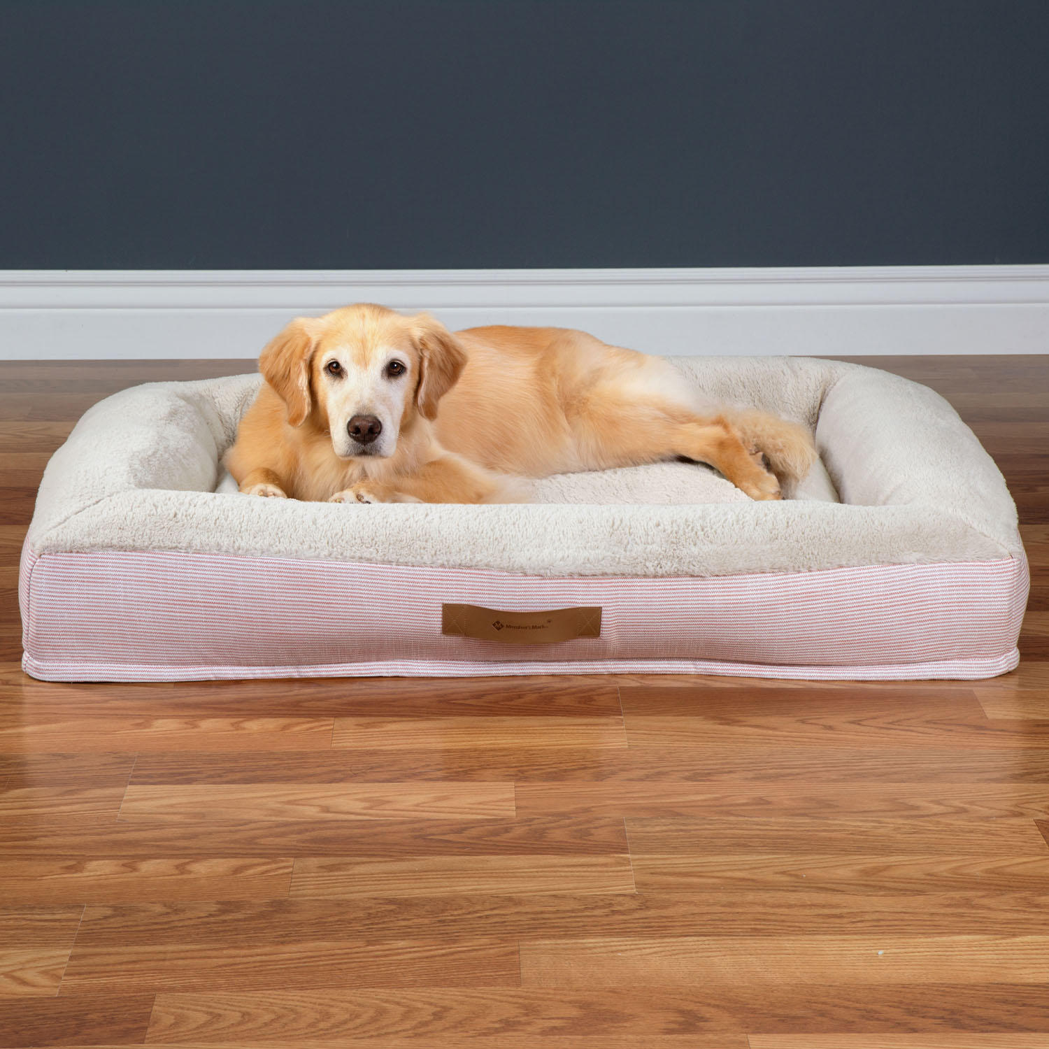 Member's Mark Extra Large Bolster Pet Bed, 38" x 43" (Choose Color)