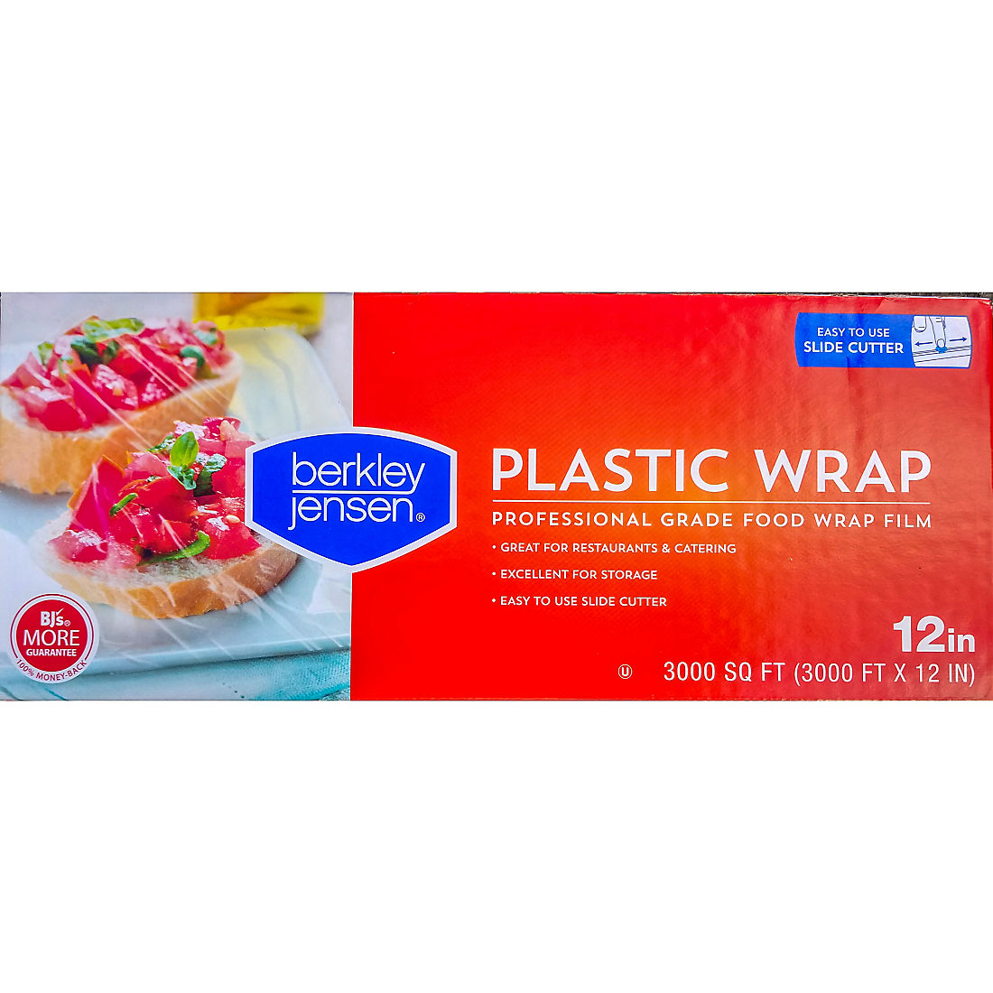 Berkley Jensen 12" x 3,000' Plastic Film Wrap - Clear