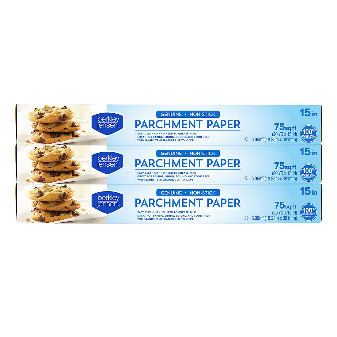 Berkley Jensen 15" Parchment Paper, 3 ct.