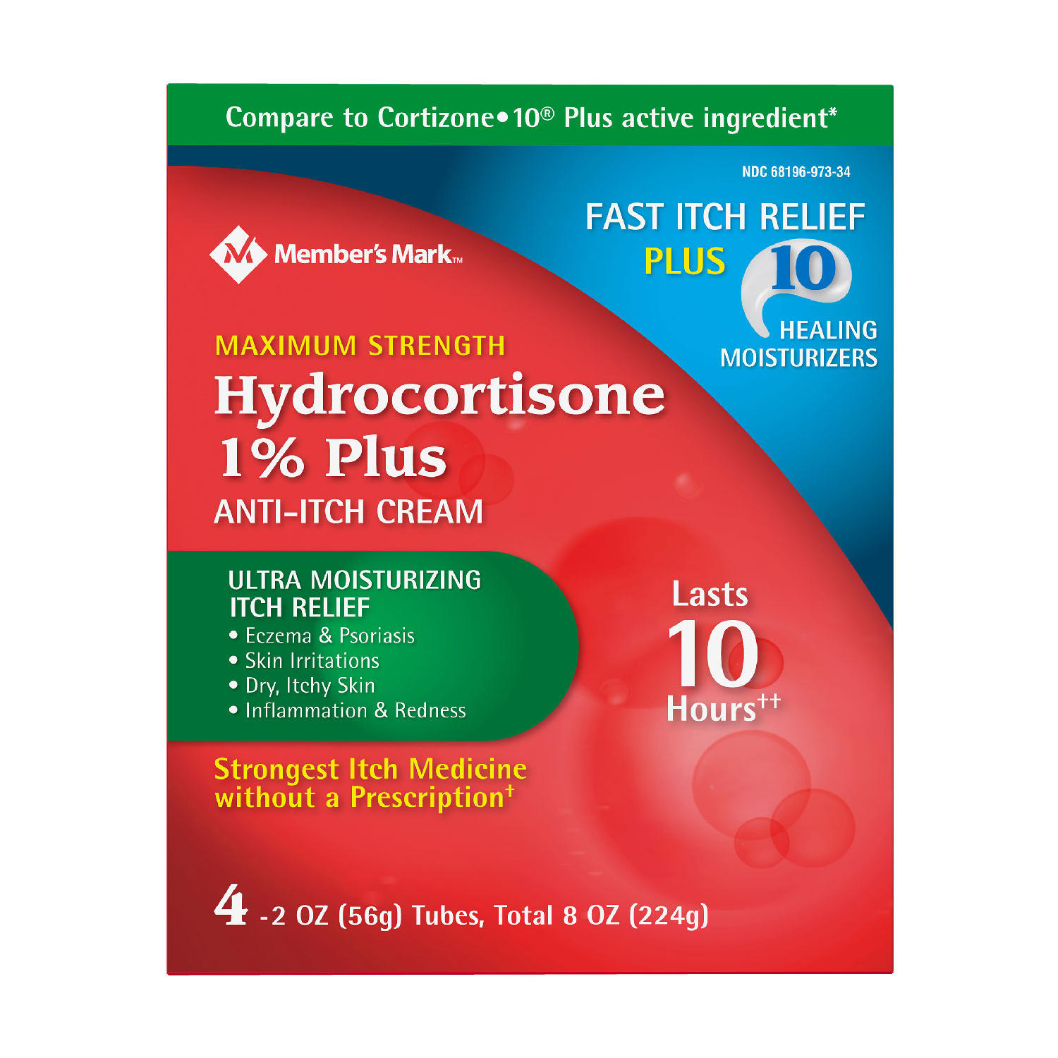 Member’s Mark Hydrocortisone 1% Anti-Itch Cream (2 oz., 4 pk.)