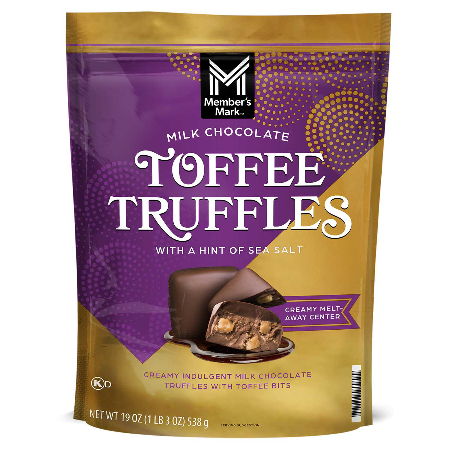Member's Mark Milk Chocolate Toffee Truffle with Sea Salt (19 oz.)