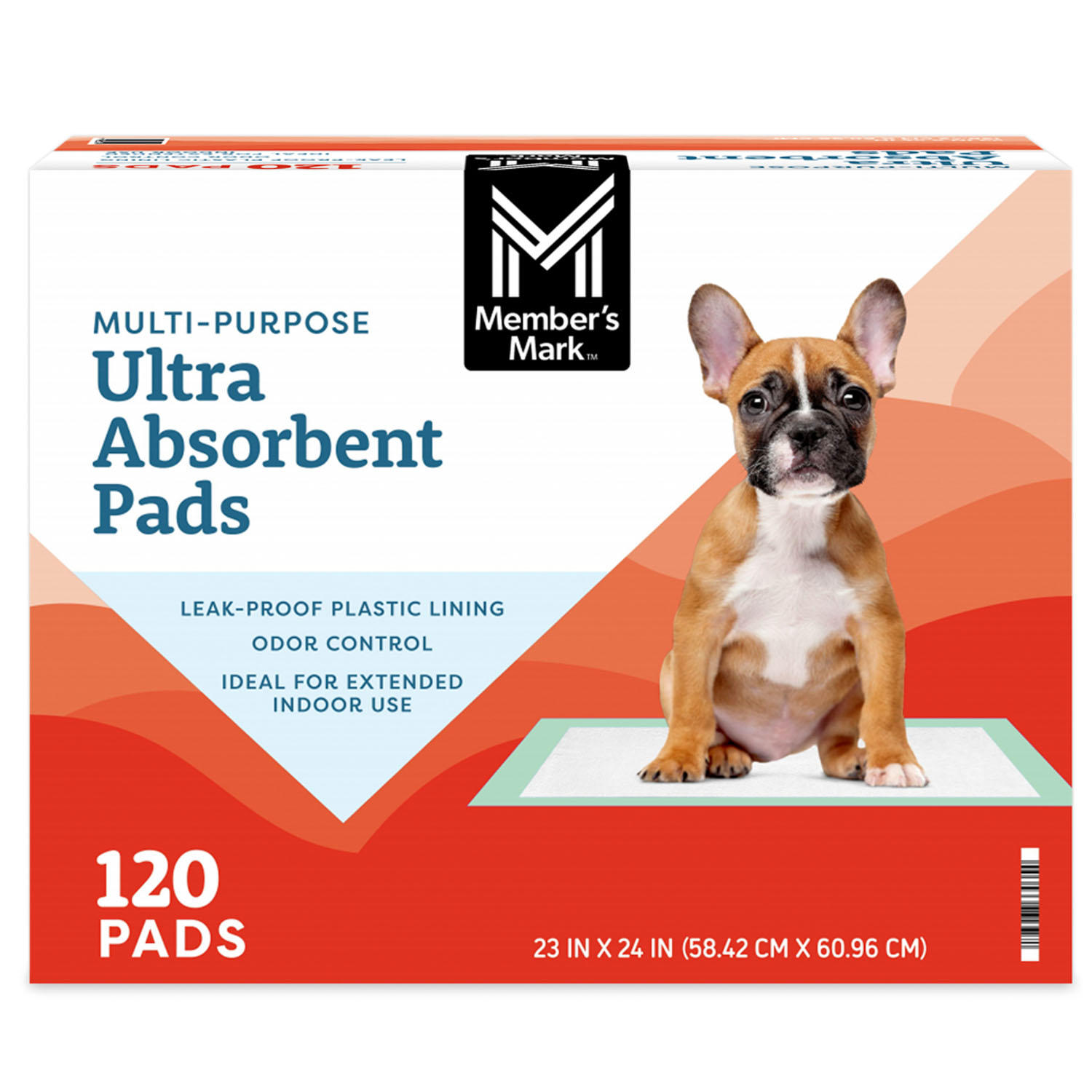 Member's Mark Multipurpose Ultra Absorbent Training Pads, 23" x 24" (120 ct.)