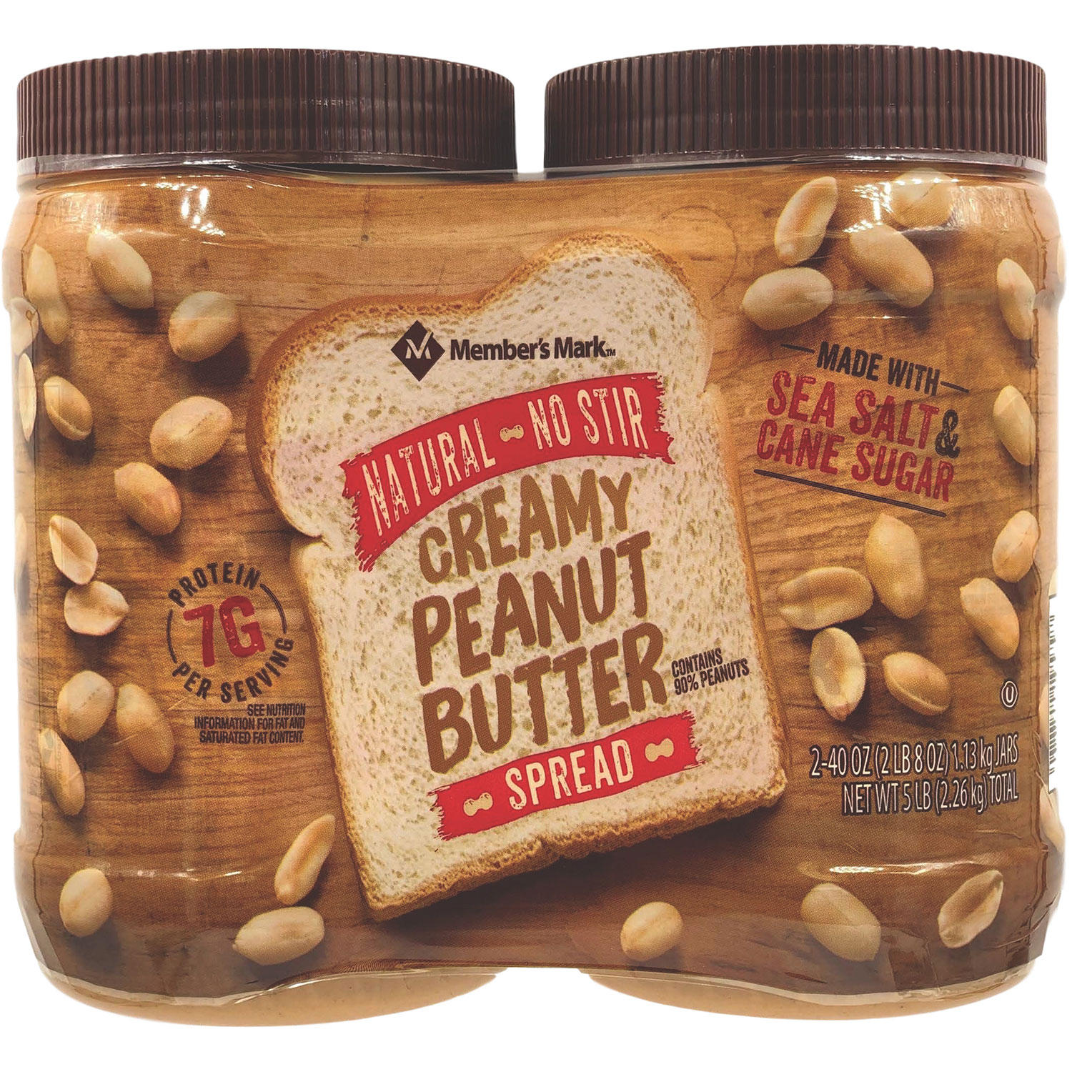 Member's Mark Natural Creamy Peanut Butter (40 oz., 2 pk.)