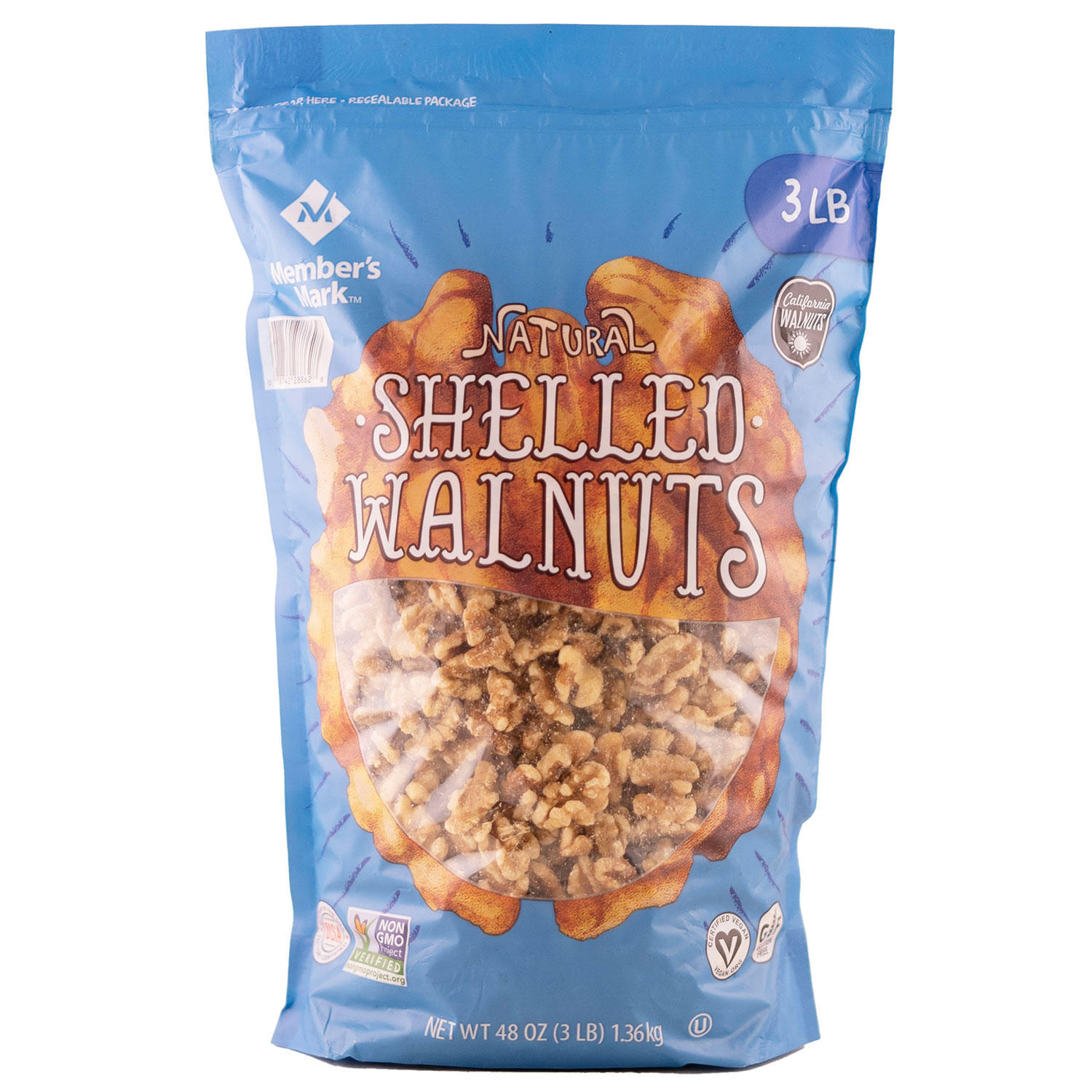 Member's Mark Natural Shelled Walnuts (3 lbs.)
