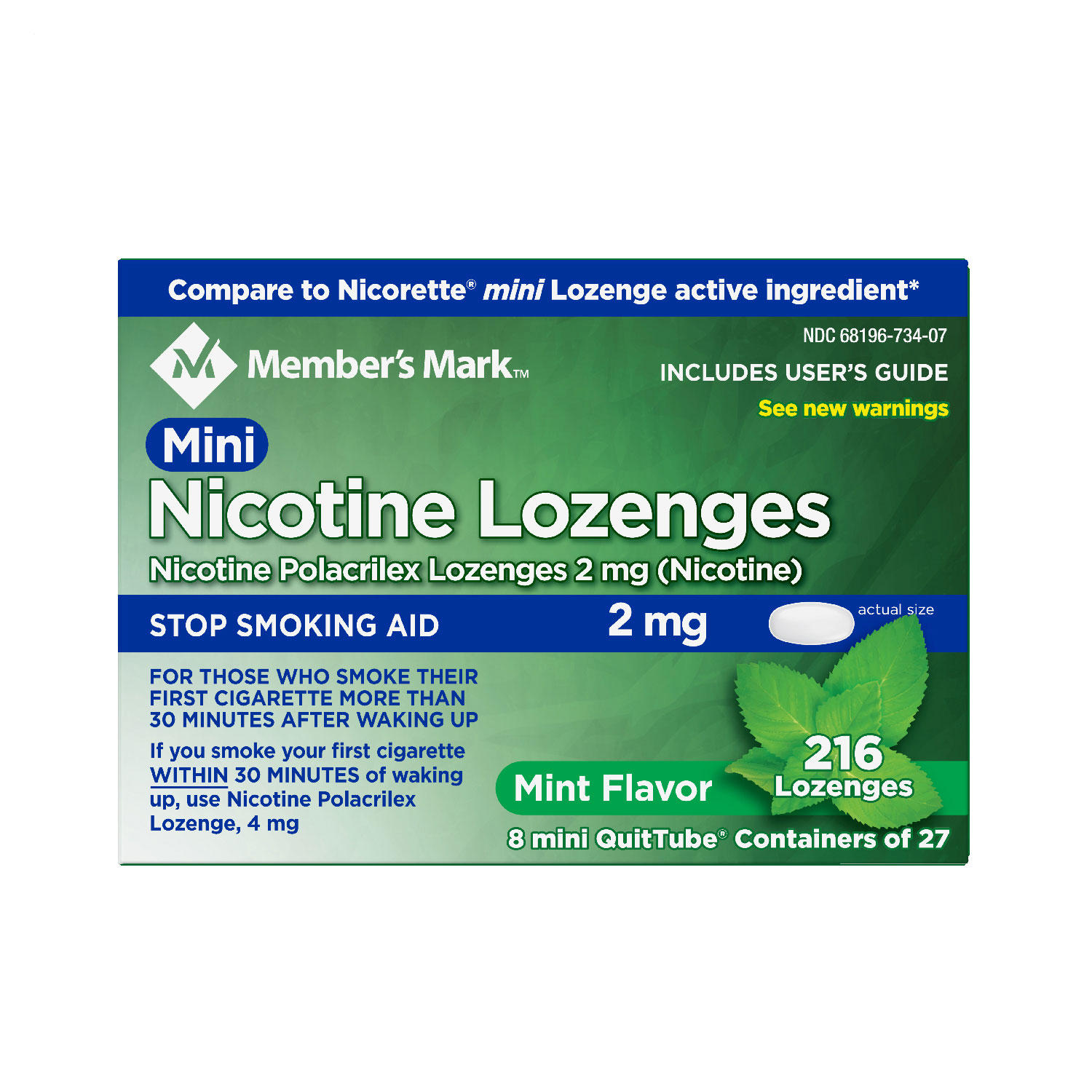 Member’s Mark Nicotine 2mg Mint Mini Lozenge (216 ct.)