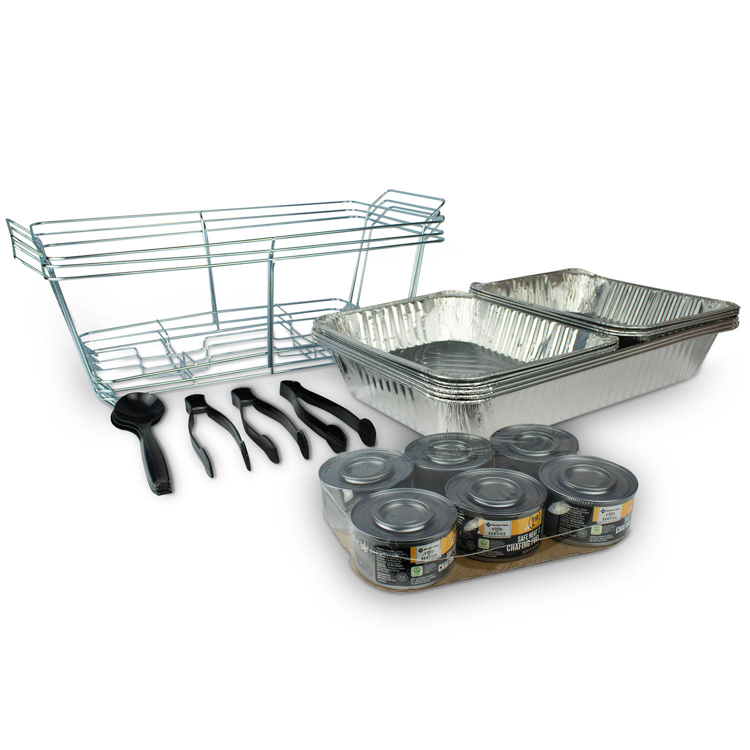 Member's Mark Party Set with 2-hour Safe Heat Chafing Fuel (24 pc.)