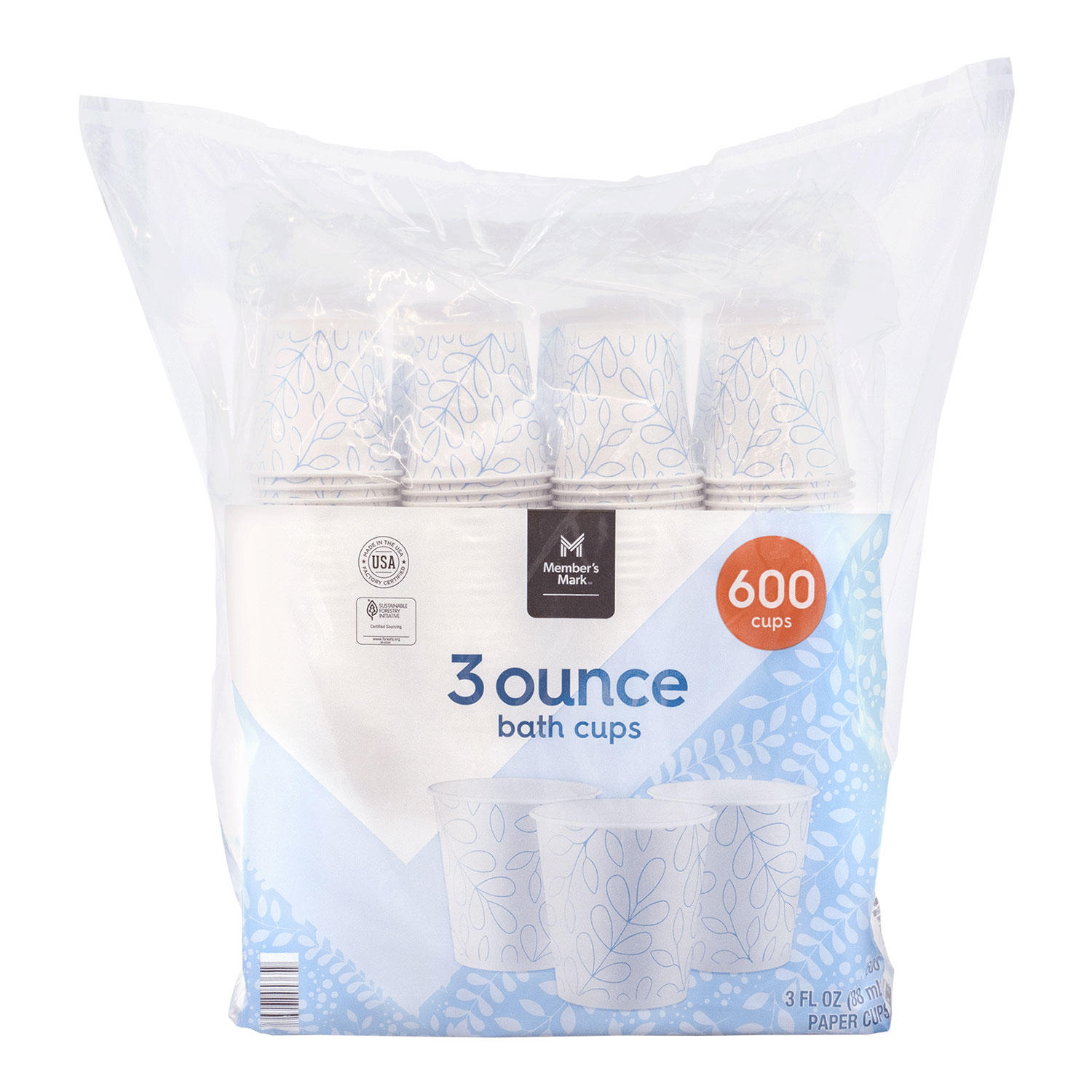 Member's Mark Printed Paper Bath Cold Cup (3 fl. oz., 600 ct.)