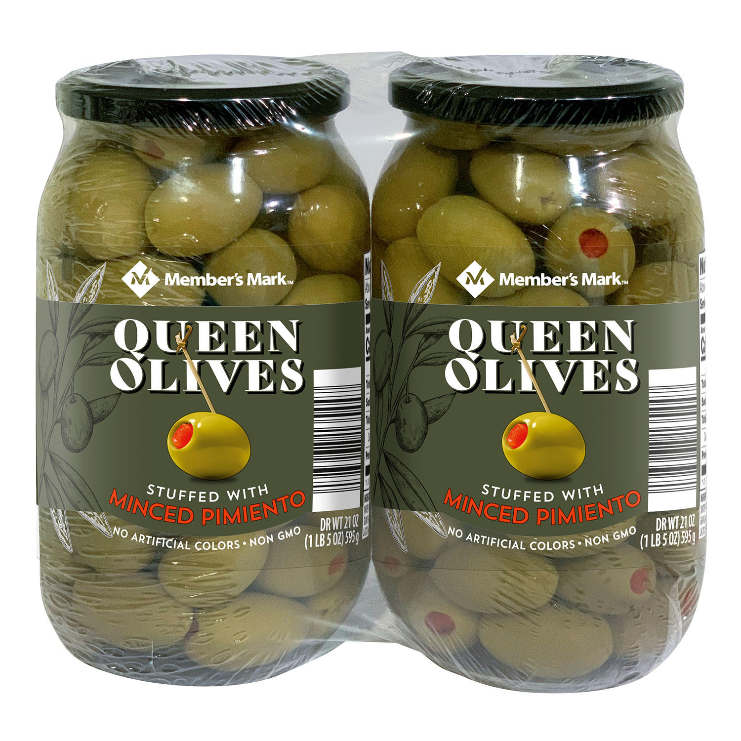 Member's Mark Queen Olives Stuffed with Minced Pimiento (2 pk.)