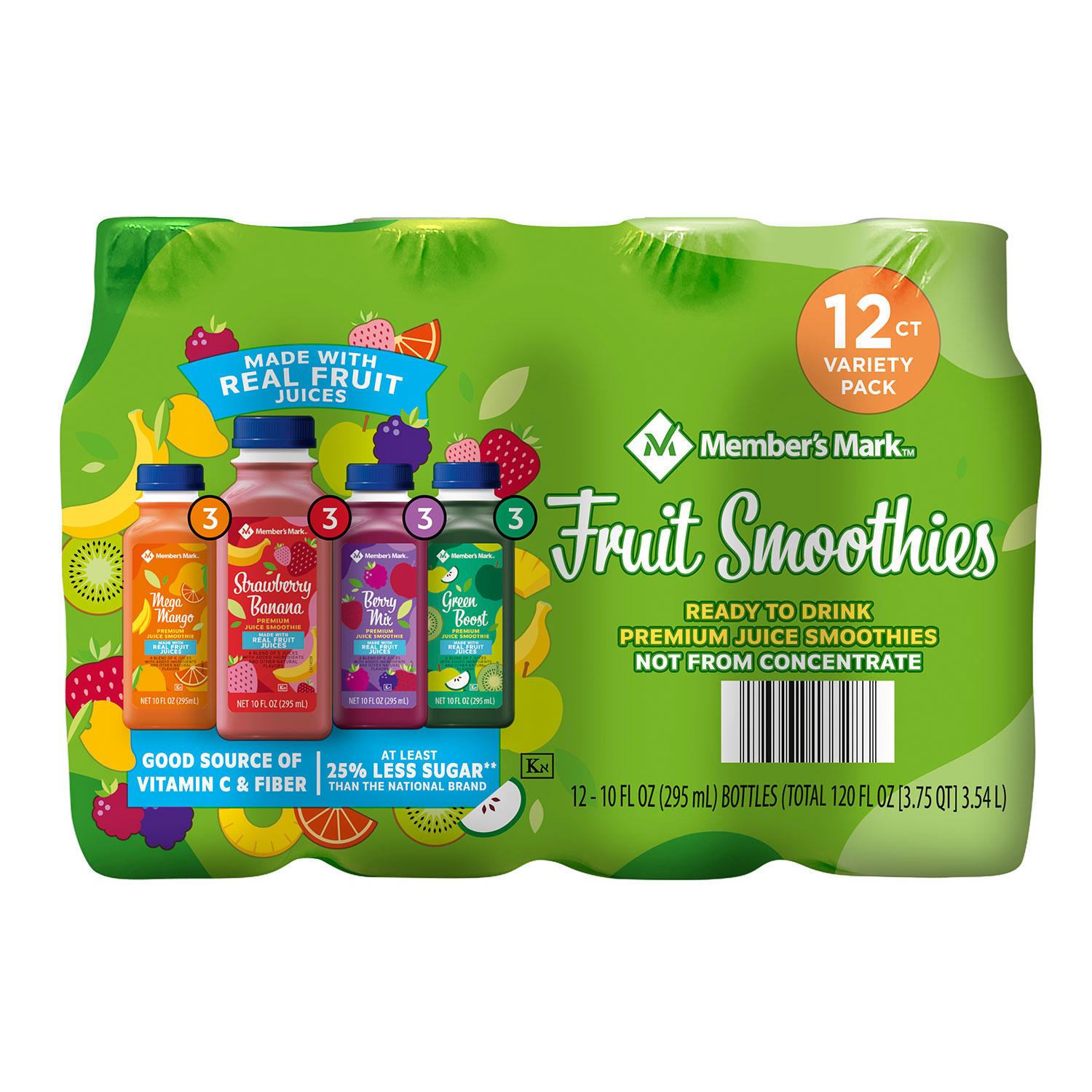 Member's Mark Smoothie Variety Pack (10 fl. oz., 12 pk.)
