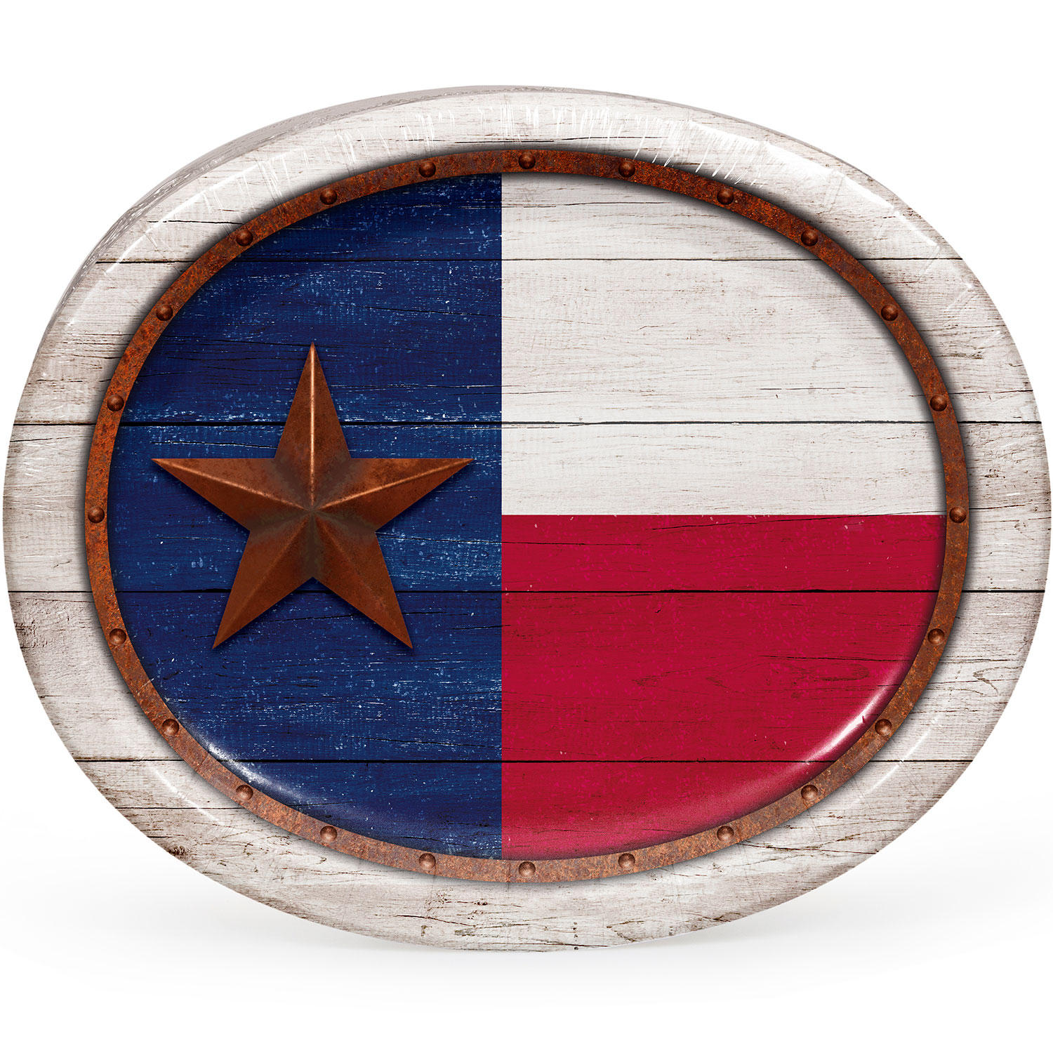 Member's Mark Tough as Texas Oval Plates, 10" x 12" (50 ct.)