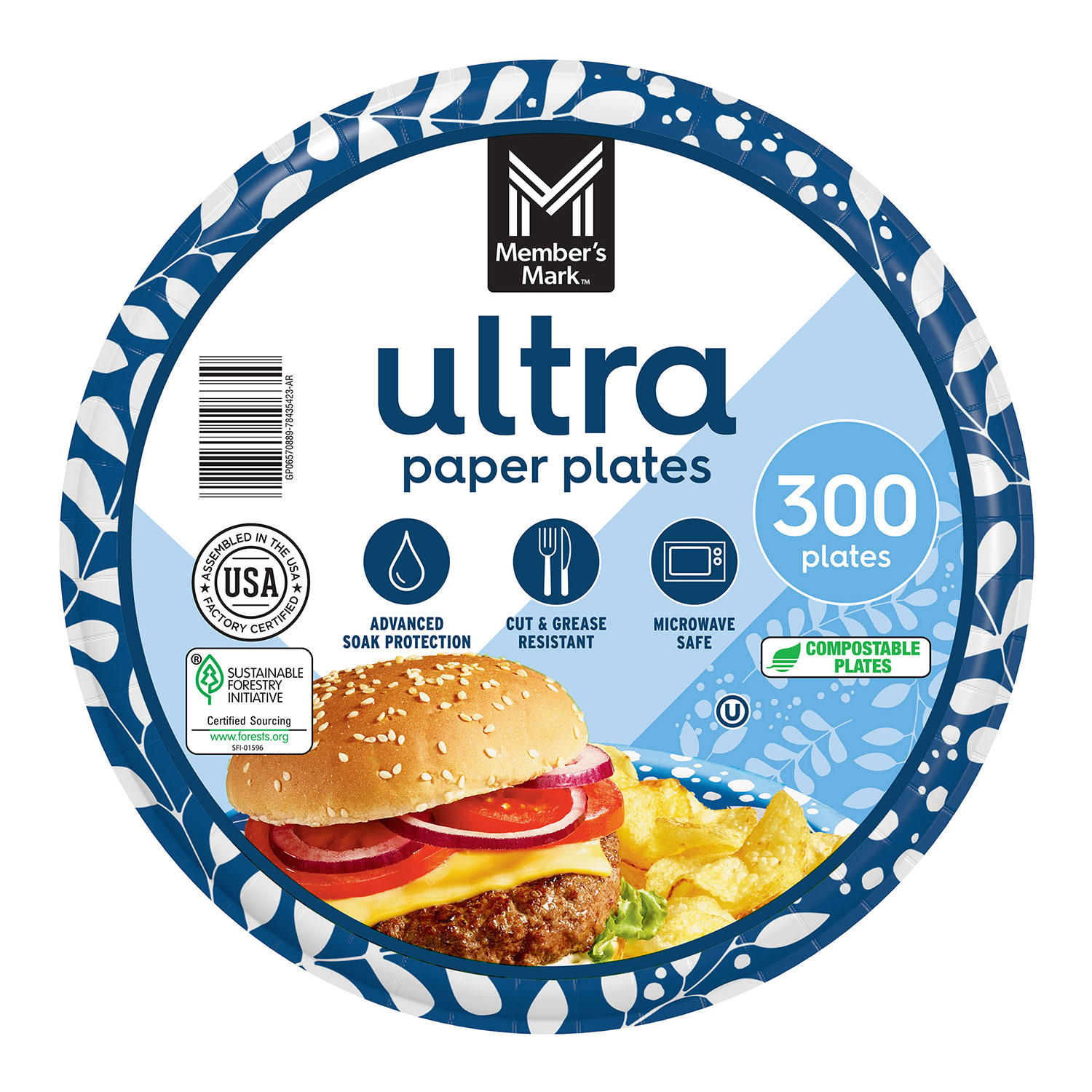 Member's Mark Ultra Lunch Paper Plates (8.5", 300 ct.)