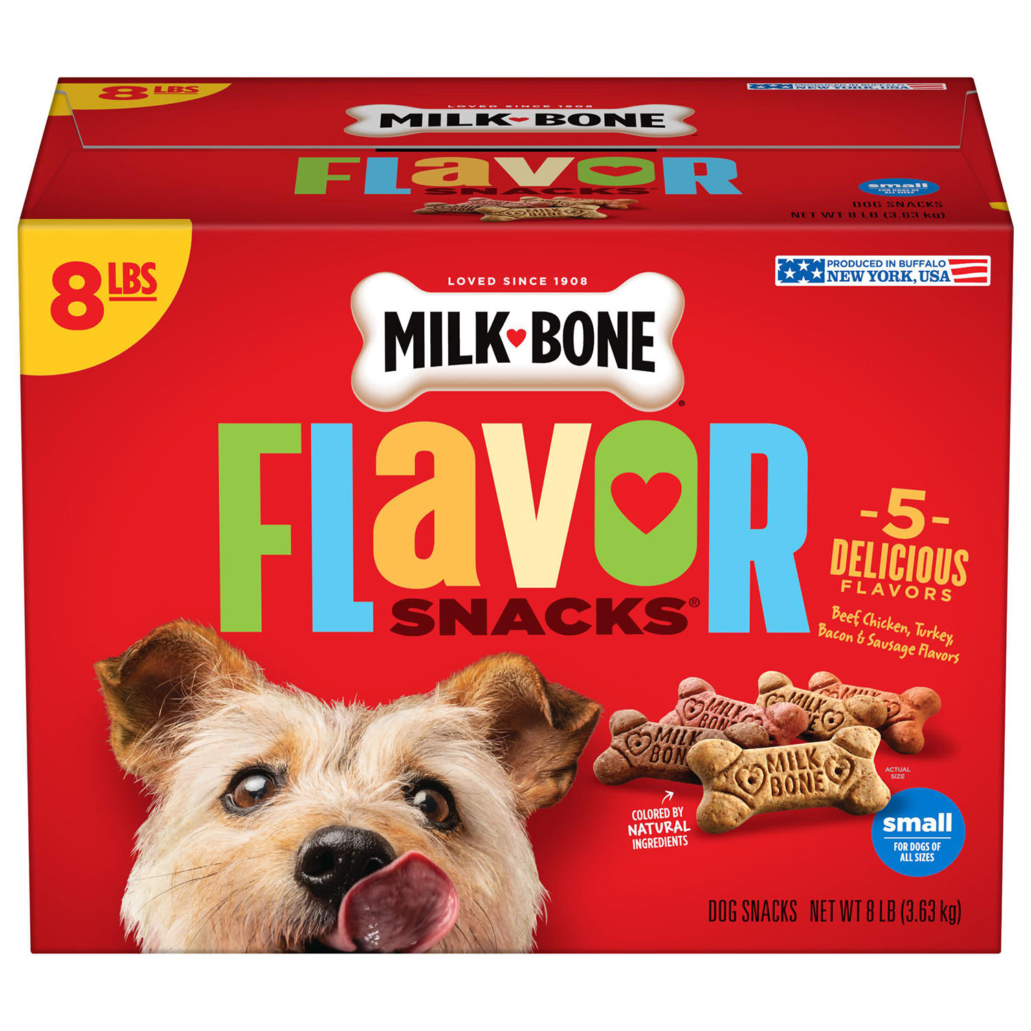 Milk-Bone Flavor Snacks Small Dog Biscuits, Crunchy Variety Pack (8 lbs.)