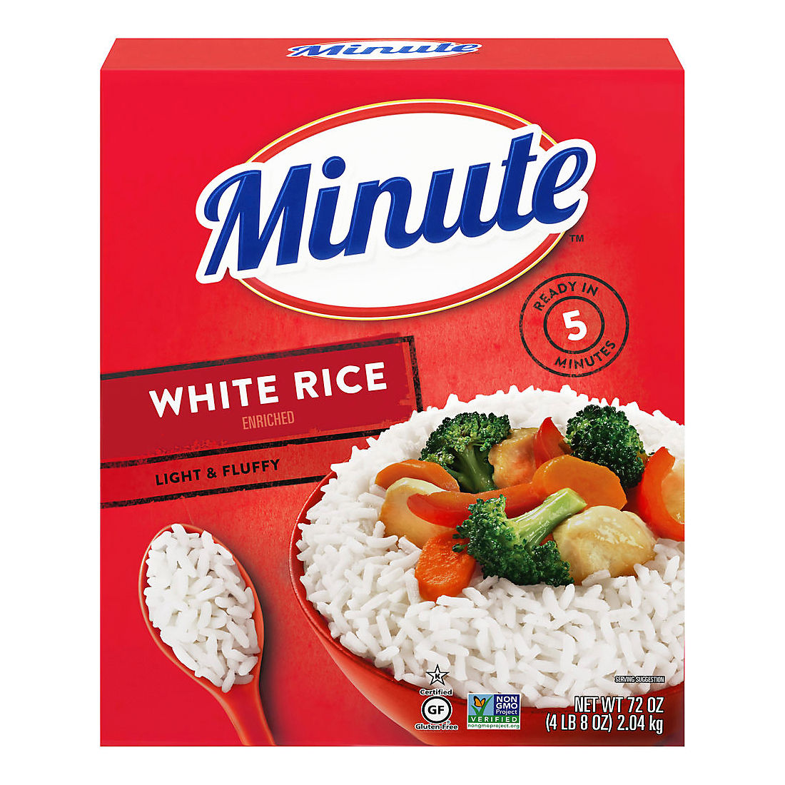 Minute Rice Instant Enriched Long Grain White Rice, 72 oz.