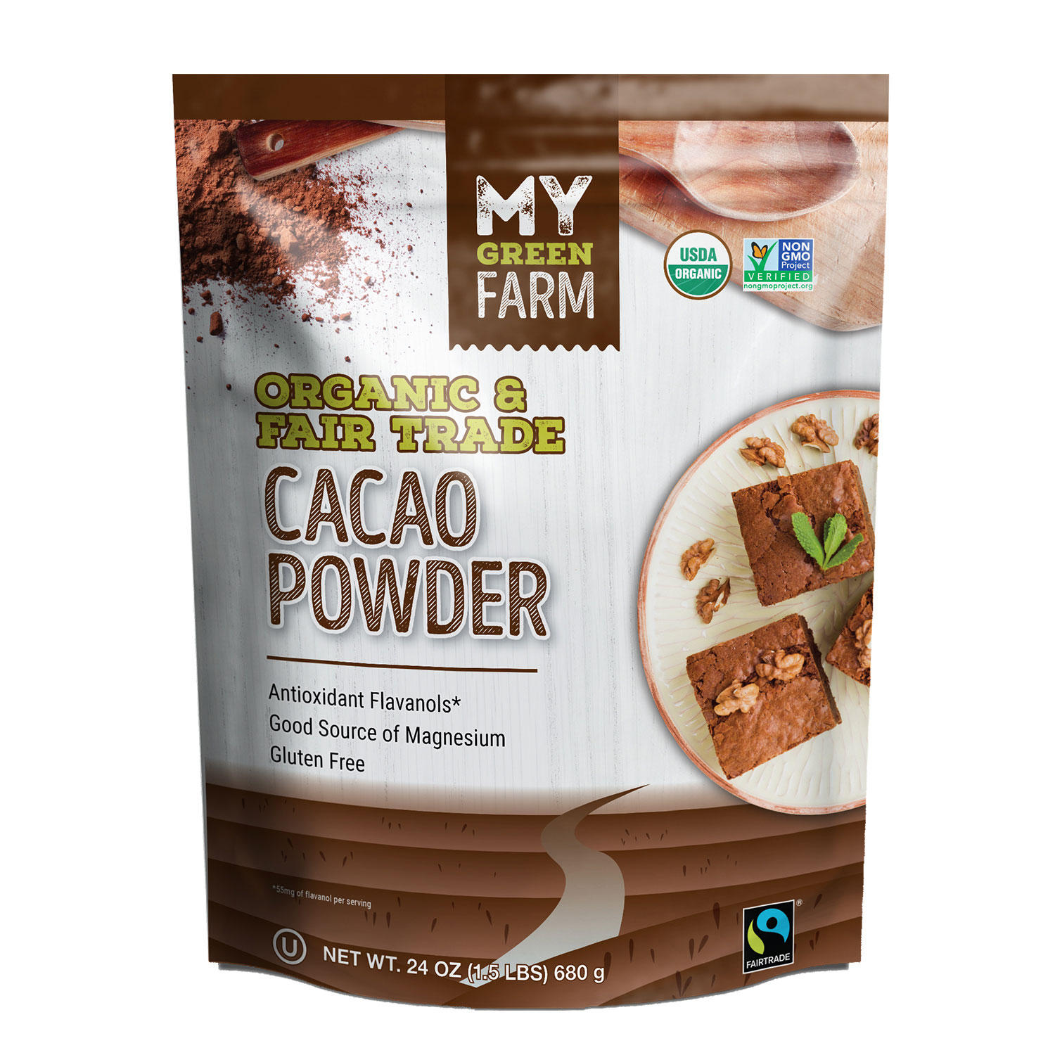 MyGreenFarm Organic and Fair Trade Cacao Powder (24 oz.)