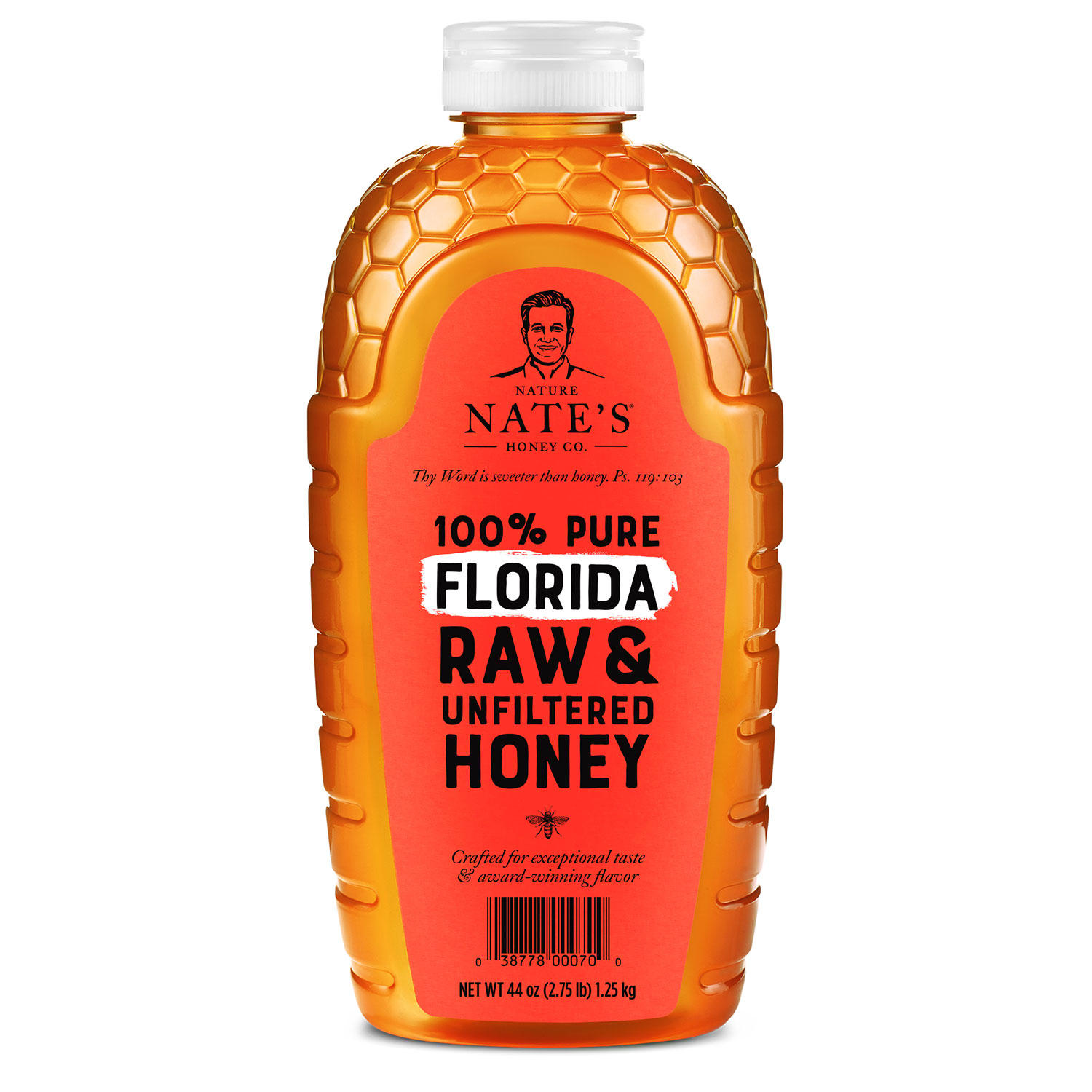 Nature Nate's 100% Pure Raw and Unfiltered Honey, Florida Blend (44 oz.)