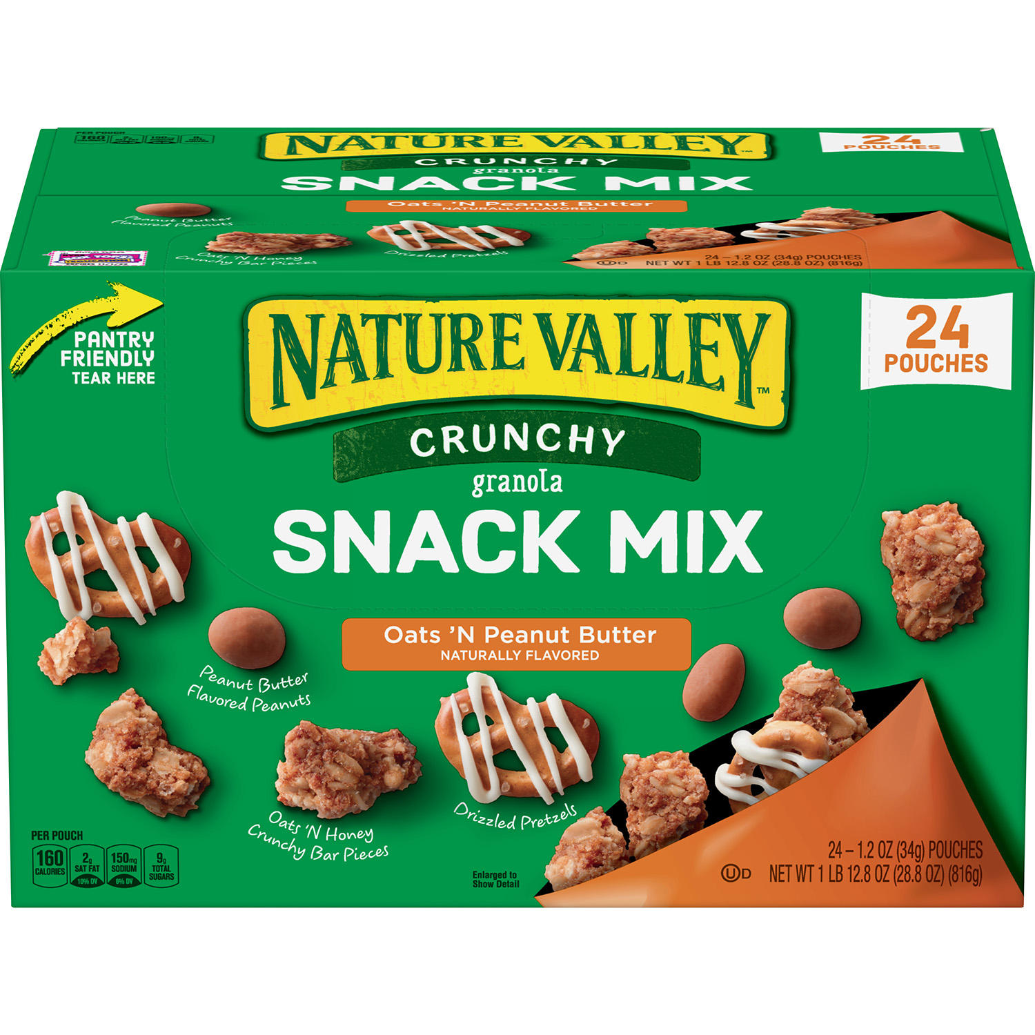 Nature Valley Crunchy Granola Snack Mix Oats 'N Peanut Butter (1.2 oz., 24 pk.)