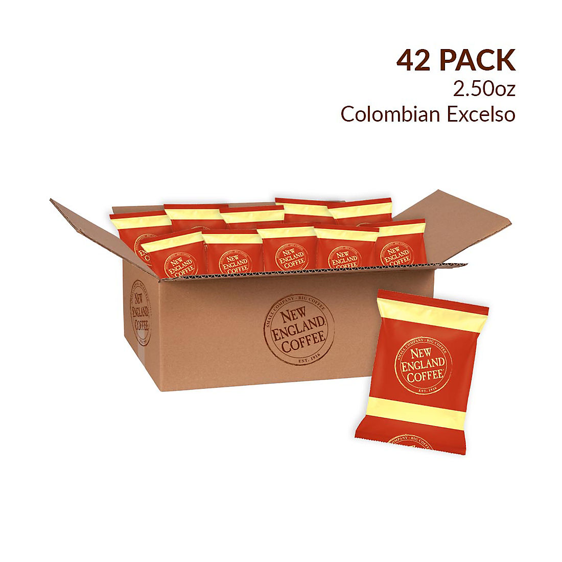 New England Coffee Colombian Excelso Individual Packs, 42 pk./2.5 oz.