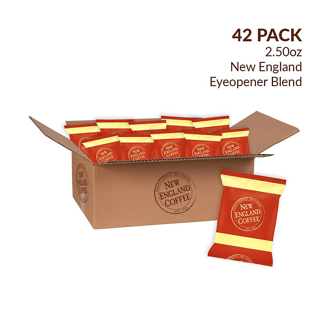 New England Coffee Eye Opener Individual Packs, 42 pk./2.5 oz.