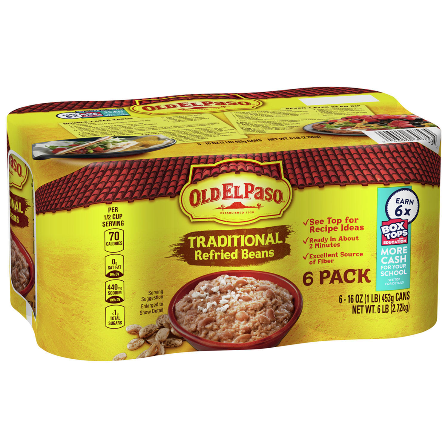Old El Paso Traditional Refried Beans (16 oz., 6 pk.)