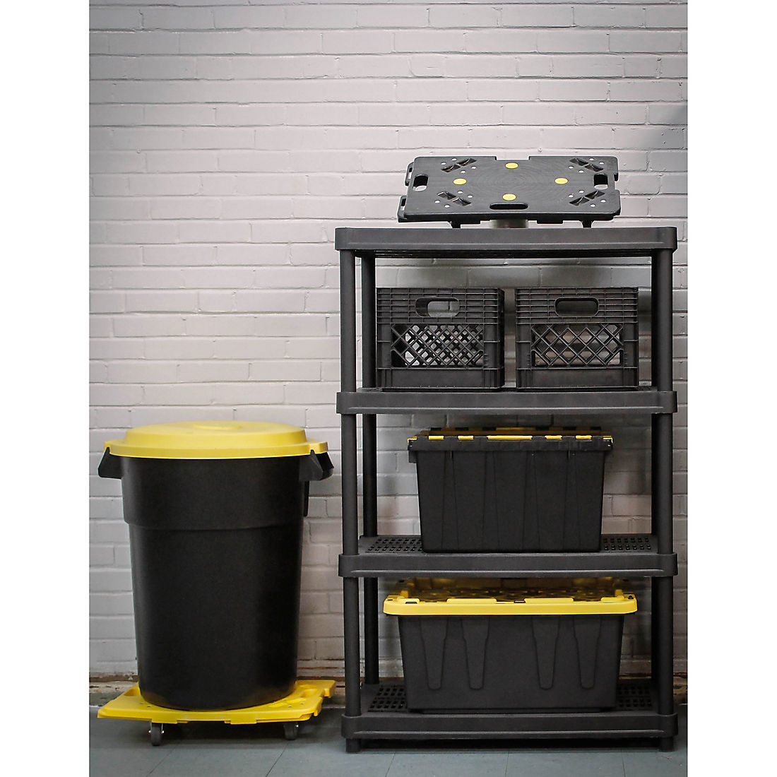 Organize-It 4-Tier 600-lb. Resin Shelving Unit - Black