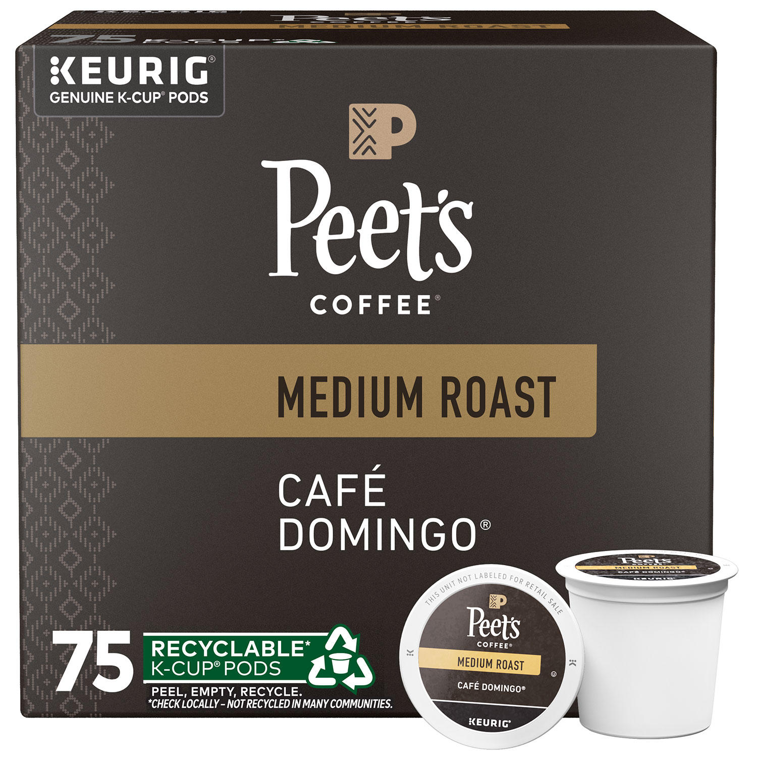 Peet's Coffee Medium Roast K-Cups, Café Domingo (75 ct.)