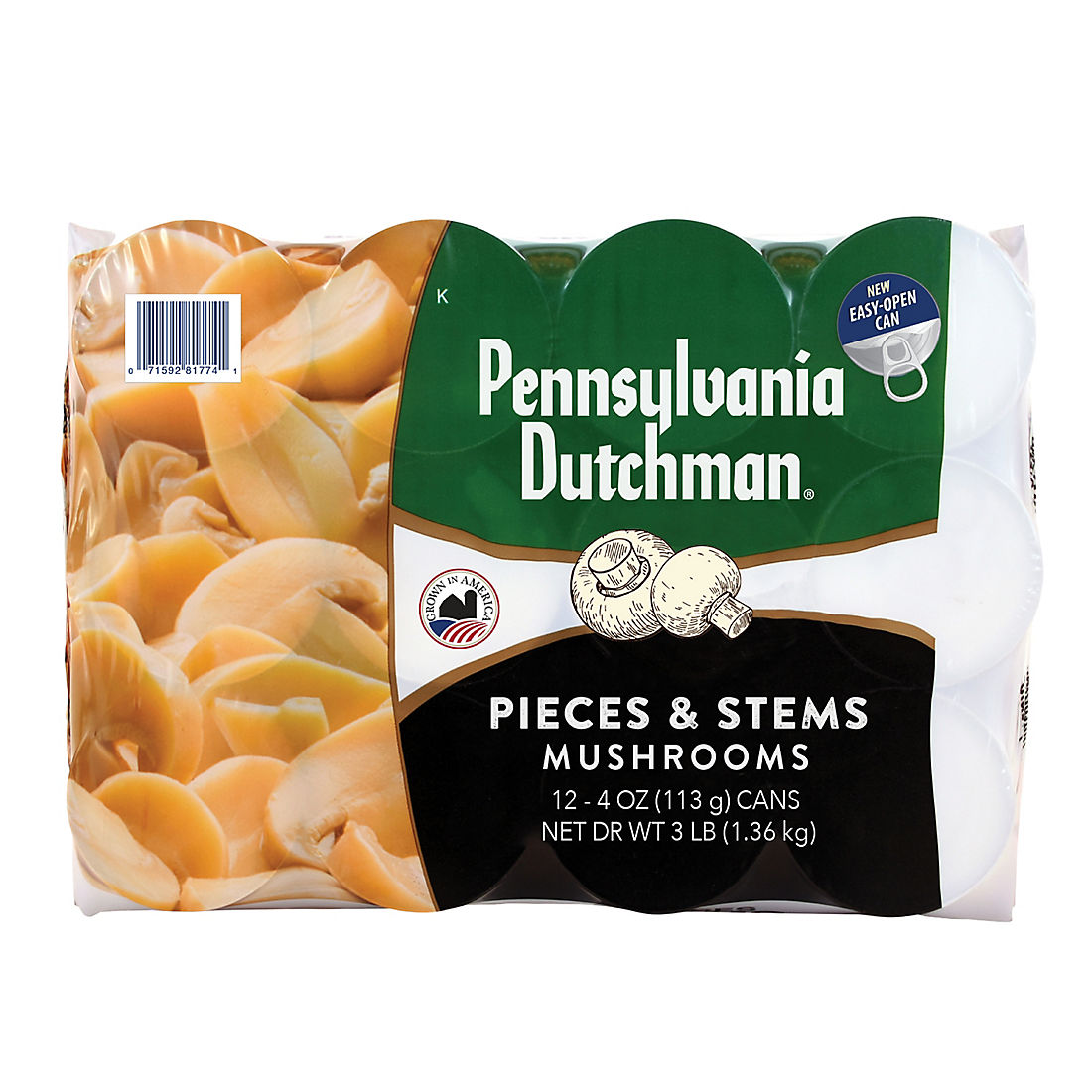Pennsylvania Dutchman Mushroom Pieces and Stems, 12 pk./4 oz.