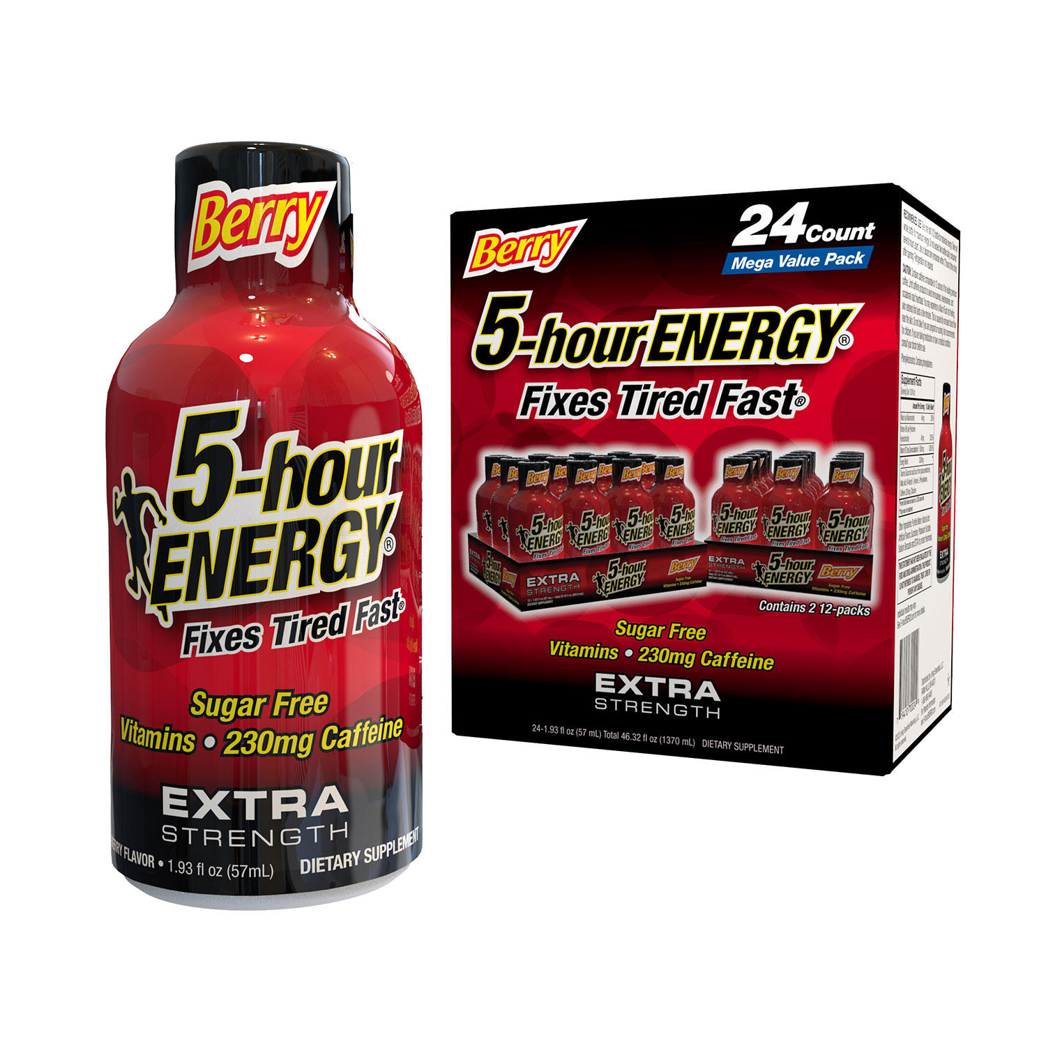5-hour ENERGY Shot, Extra Strength, Berry (1.93 oz., 24 ct.)