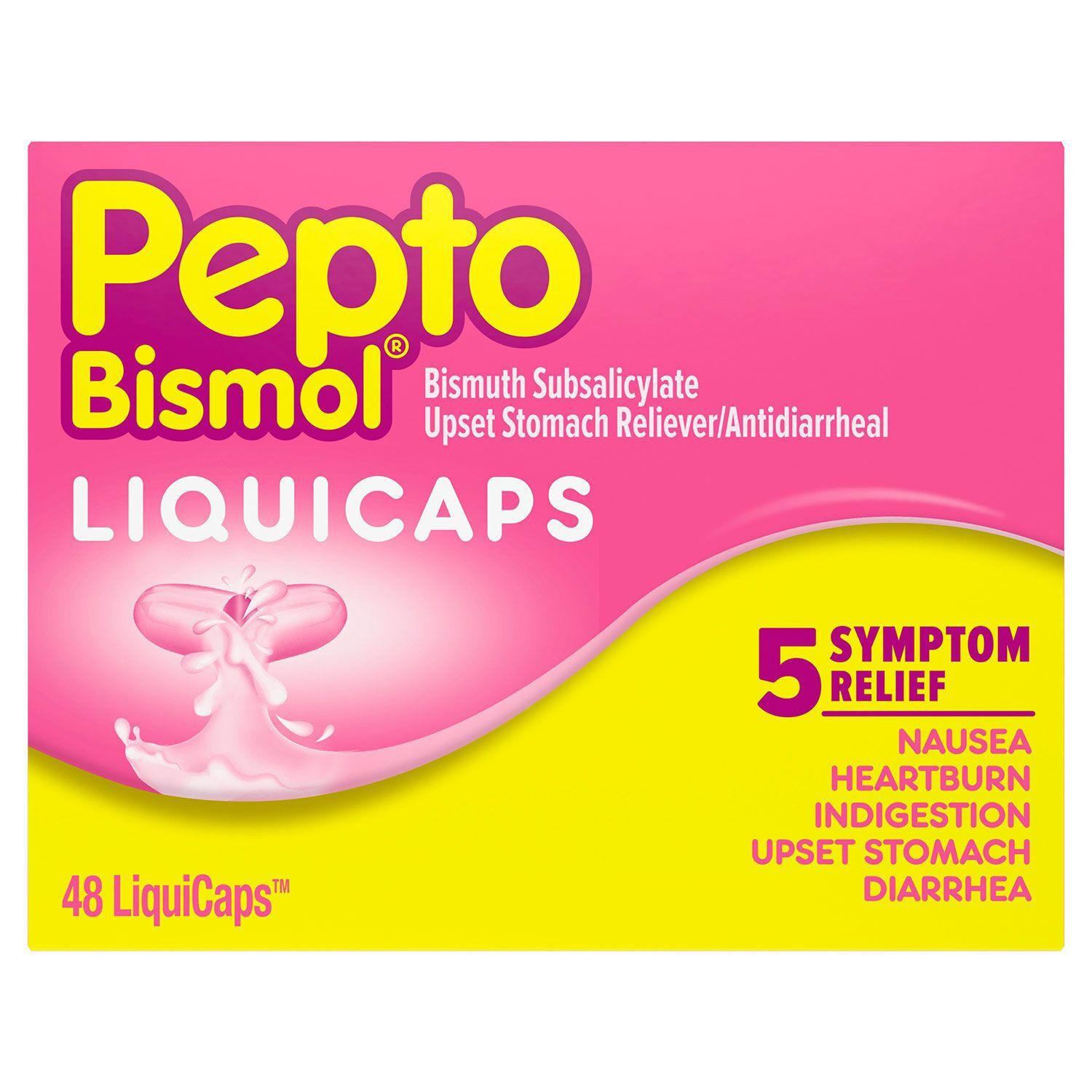 Pepto Bismol Liquicaps, Relief for Upset Stomach and Diarrhea (48 ct.)