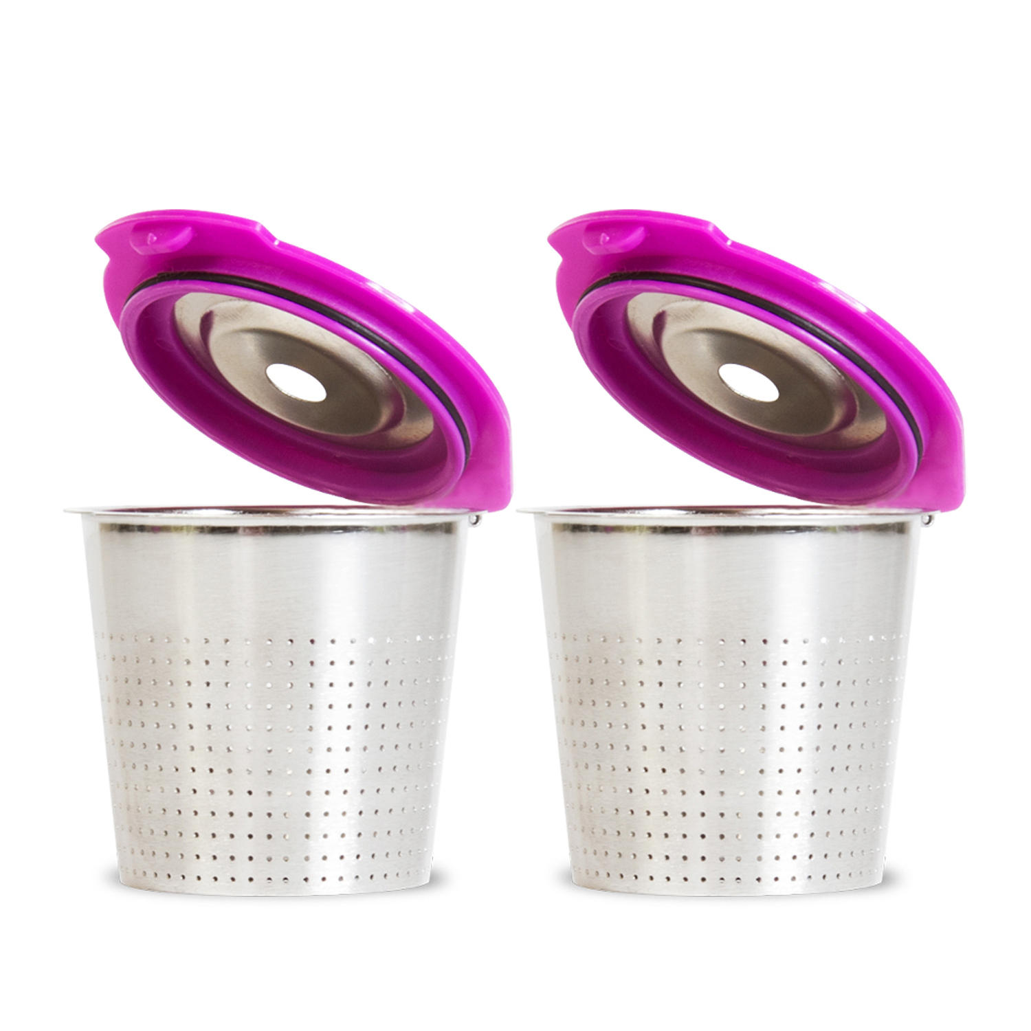 Perfect Pod Café Flow Stainless Steel Reusable Permanent Filter Capsule, 2ct