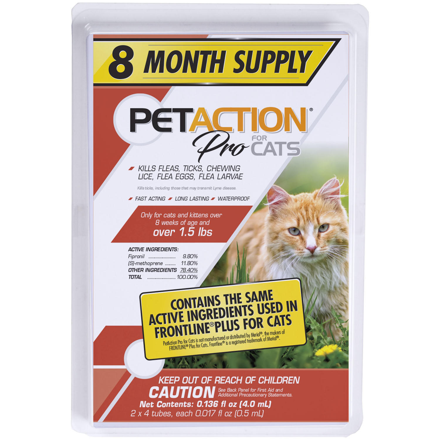 PetAction Plus for Cats and Kittens (8 doses)