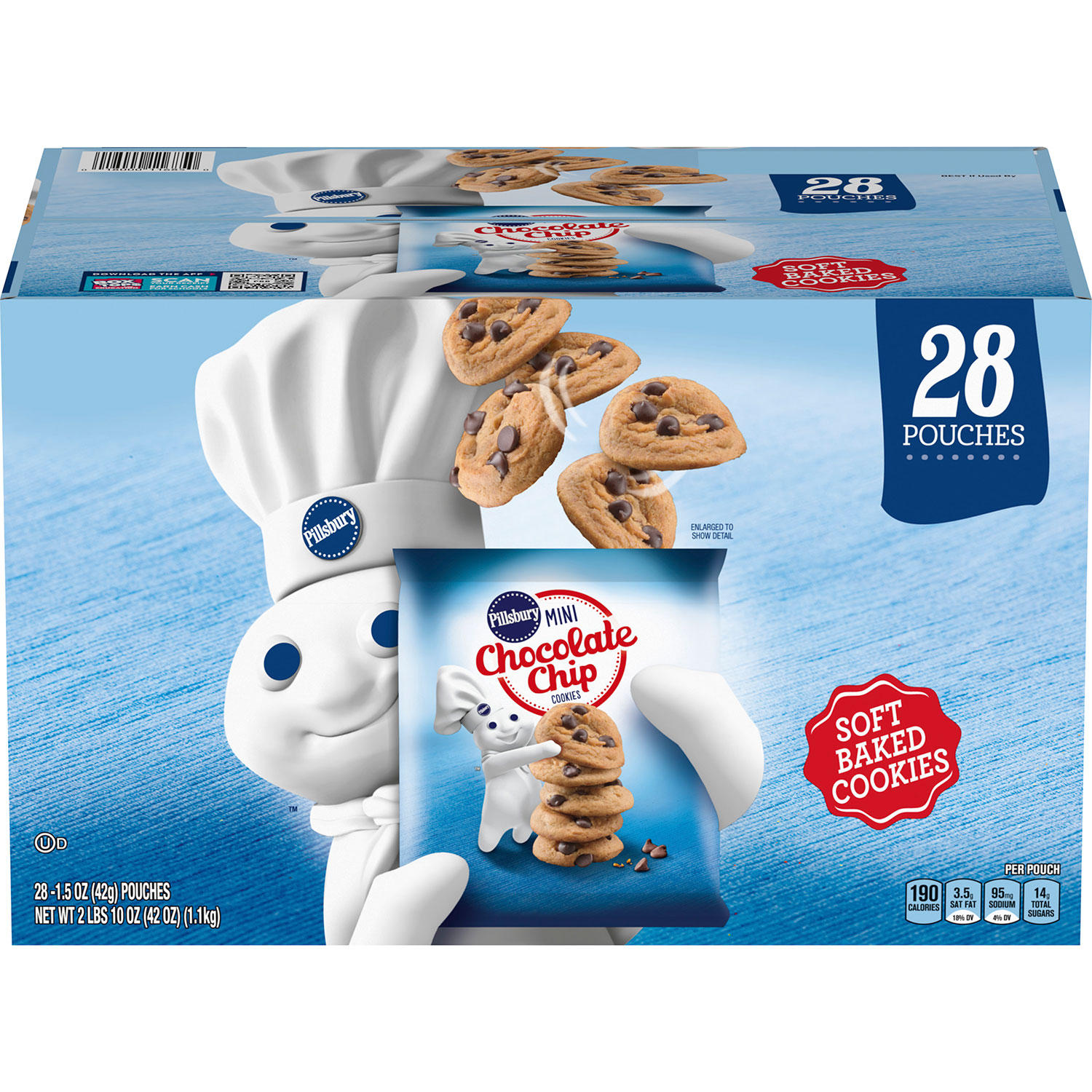 Pillsbury Soft Baked Mini Chocolate Chip Cookies (1.5 oz., 28 pk.)