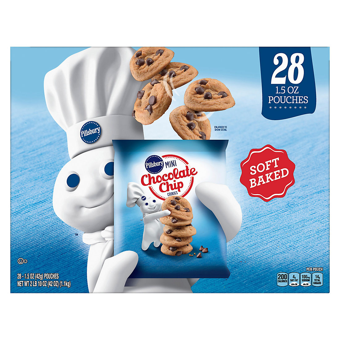 Pillsbury Soft Baked Mini Chocolate Chip Cookies, 28 ct.