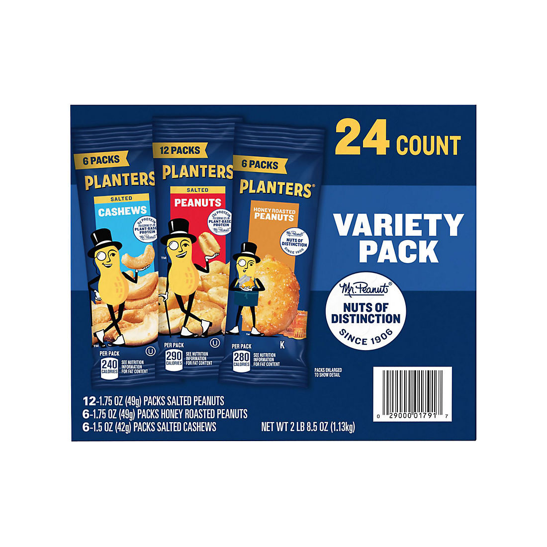 Planters Individual Variety Pack, 24 pk.