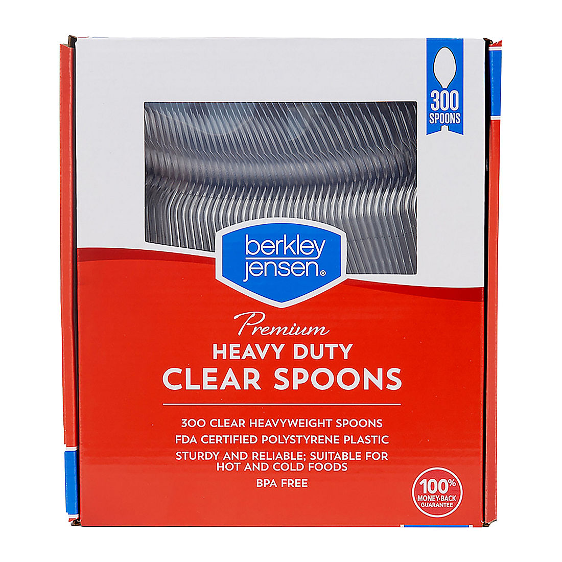 Berkley Jensen Plastic Spoons, 300 ct. - Clear