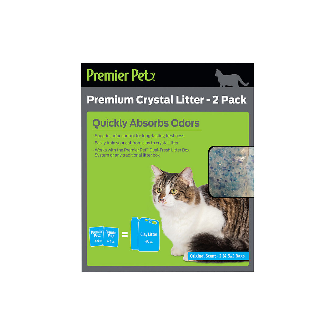 Premier Pet Premium Crystal Litter Value Original Scent, 2 pk.