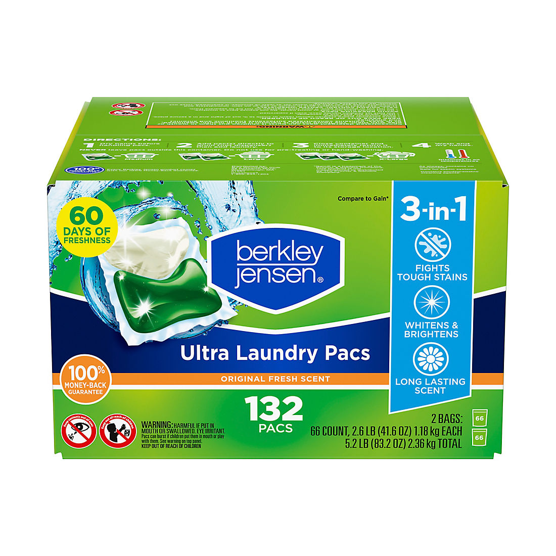 Berkley Jensen Scented Original Laundry Pacs, 132 ct.