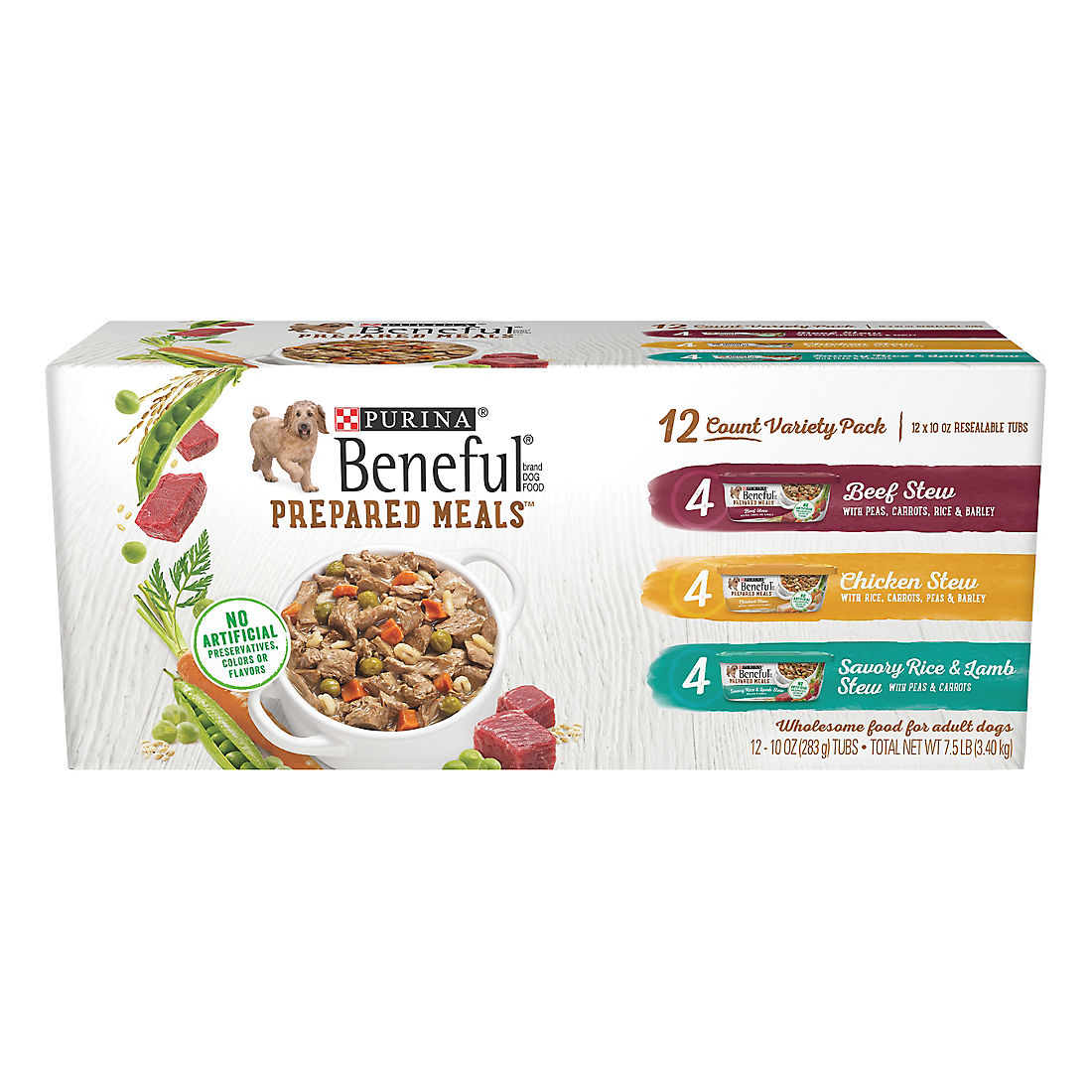 Purina Beneful High Protein Wet Dog Food With Gravy Variety Pack, 12 ct.
