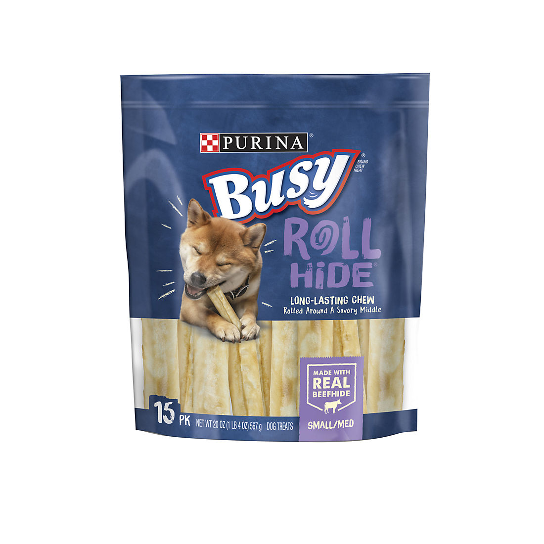 Purina Busy Rollhide Small/Medium Dog Treats, 15 ct.