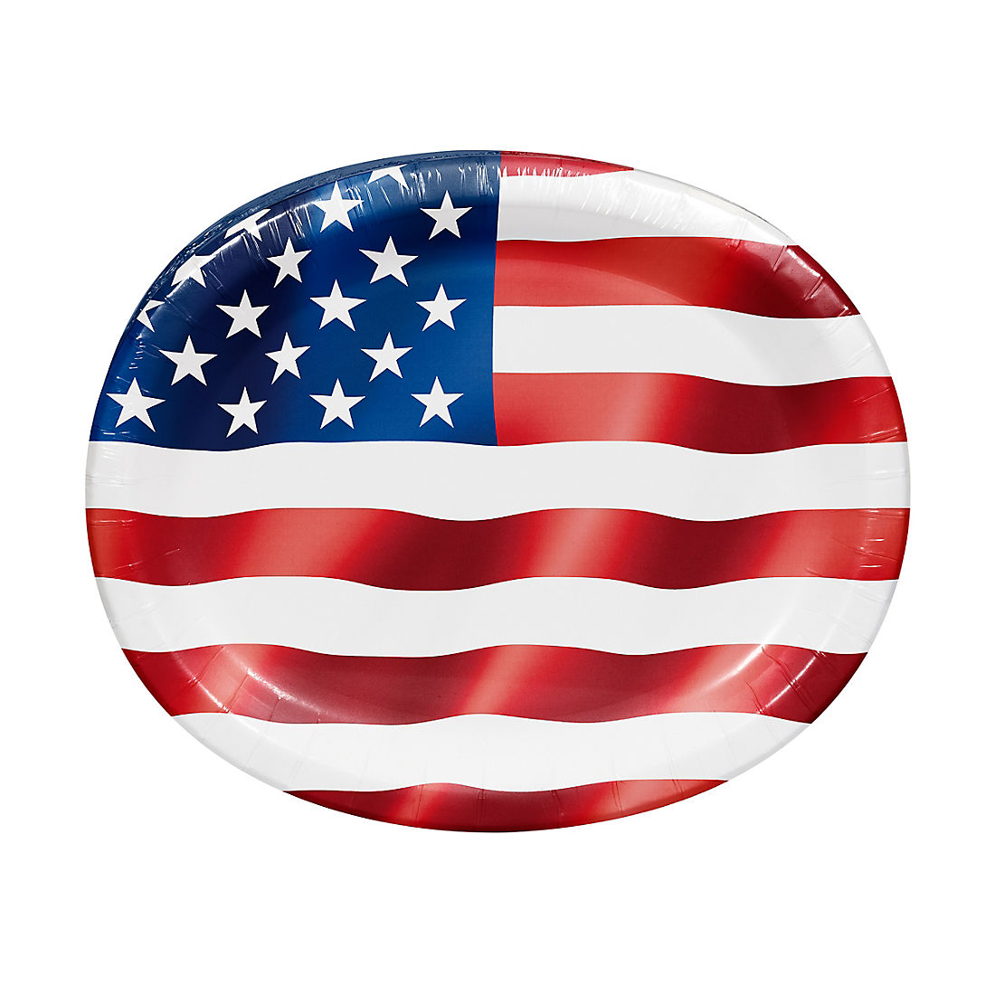 Berkley Jensen Stars and Stripes Oval Platter, 60 ct.