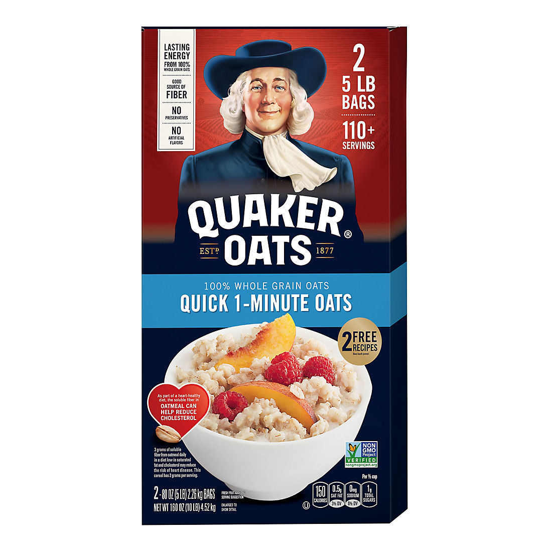 Quaker Oats Quick 1-Minute Oats, 2 pk./5 lbs.
