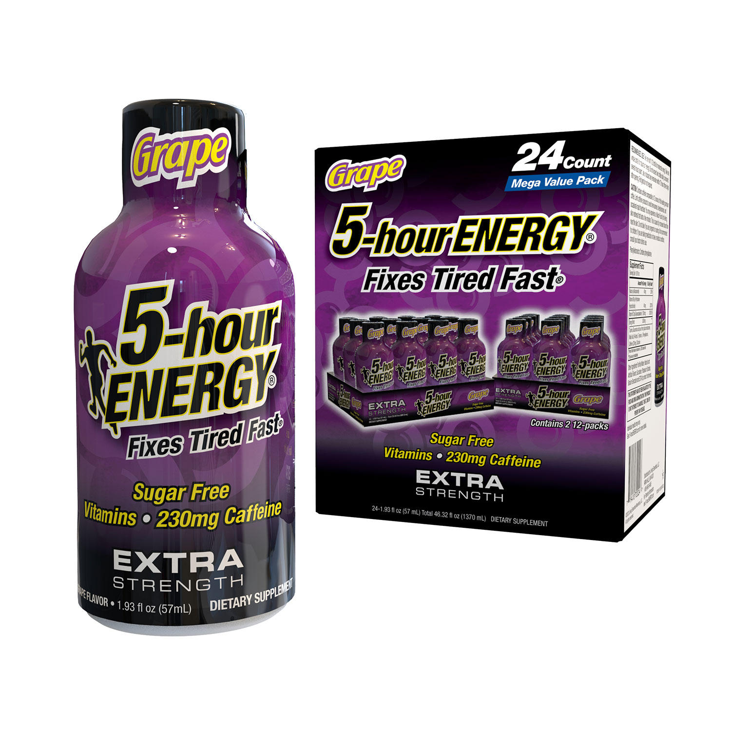 5-hour ENERGY Shot, Extra Strength, Grape (1.93 oz., 24 ct.)