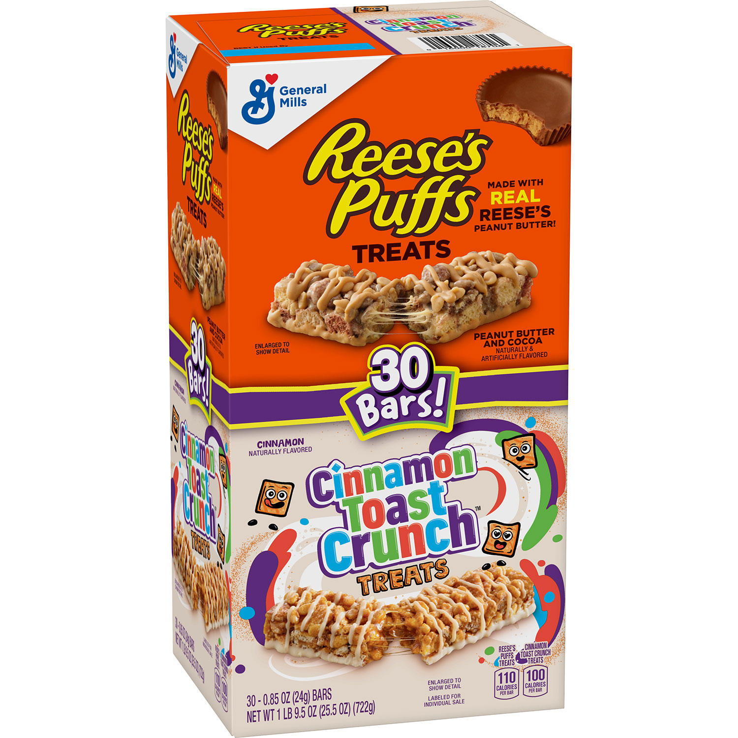Reese's Puffs & Cinnamon Toast Crunch Cereal Bar Treats (30 ct.)