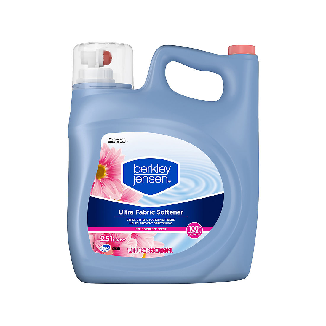 Berkley Jensen Ultra Liquid Fabric Softener, Spring Breeze, 251 Loads, 170 oz.