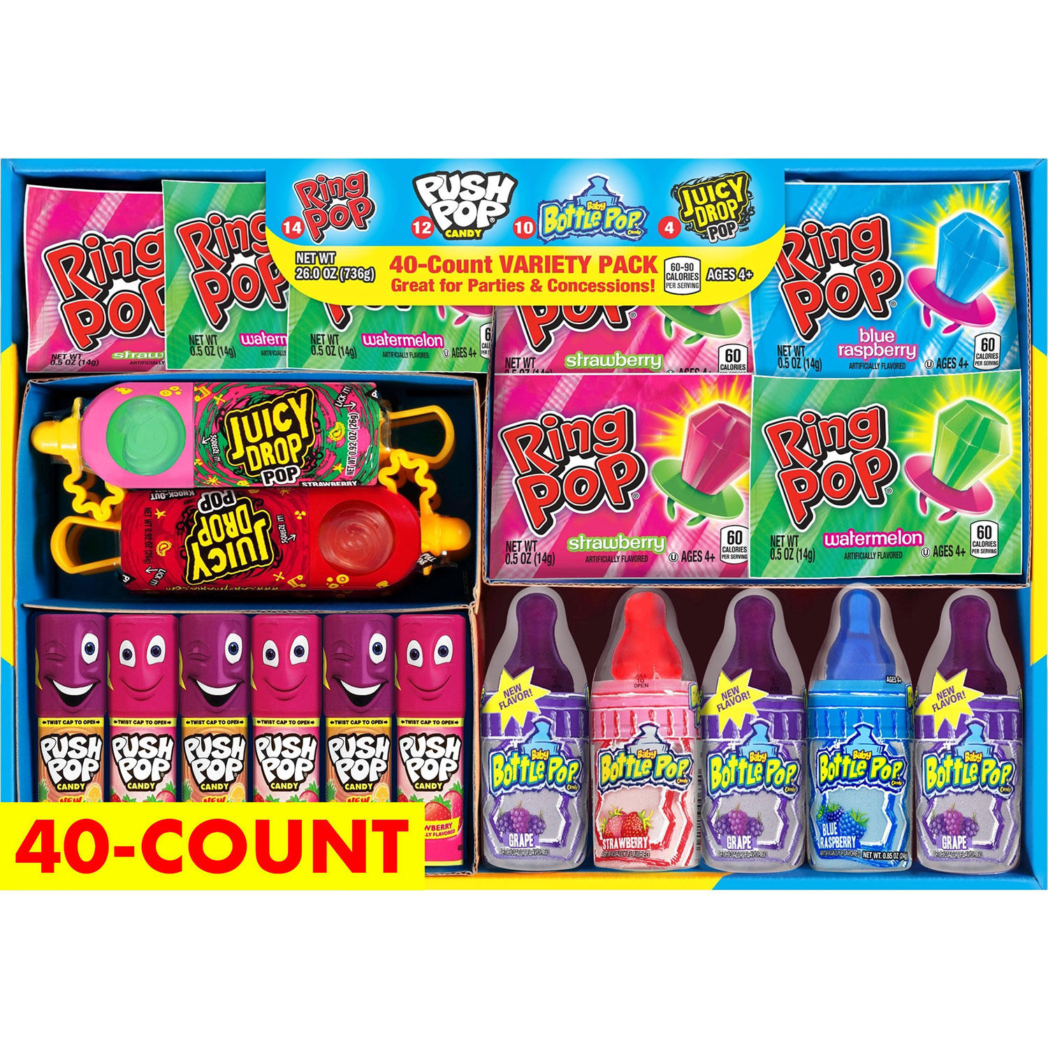 Ring Pop Baby Bottle Lollipop Variety Pack (40 ct.)
