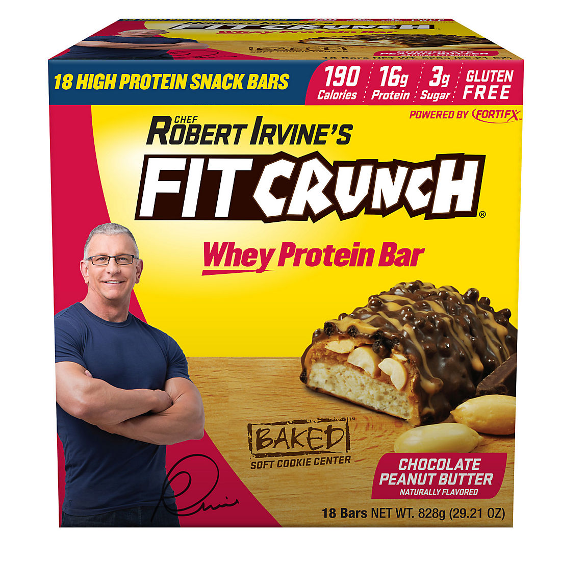 Robert Irvine's Fitcrunch Chocolate Peanut Butter, 18 ct.