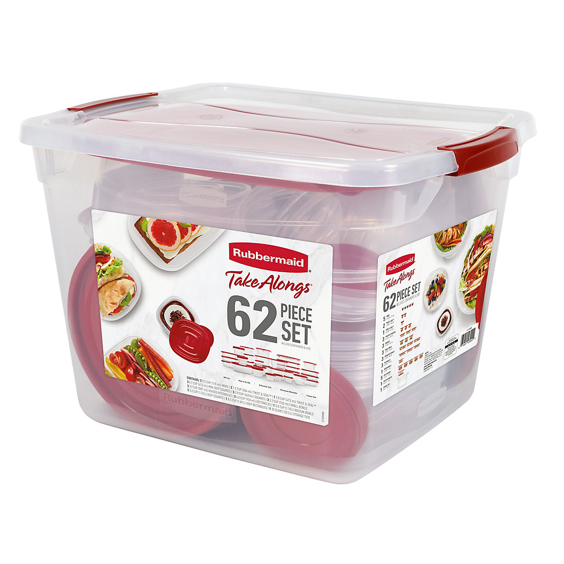 Rubbermaid TakeAlongs 62-Pc. Food Container Set Including Lids