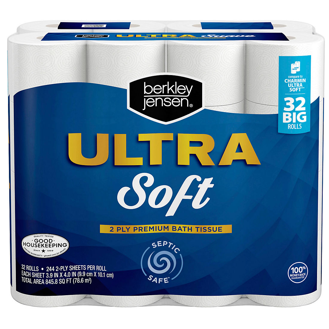 Berkley Jensen Ultra Soft Bath Tissue, 32 Rolls, 244 Sheets